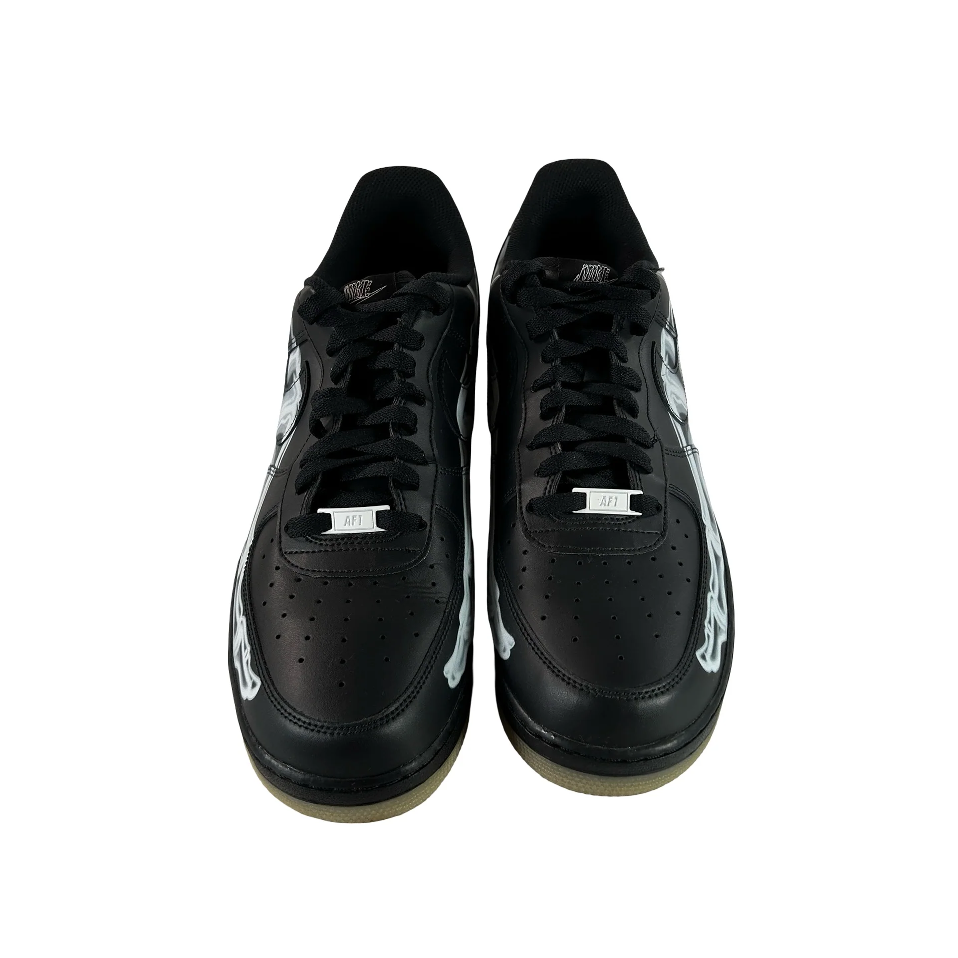 BQ7541 001 Nike Air Force 1 Low Black Skeleton Halloween (2019) [USED] - 13 M (Used) (No Box) - Image 2