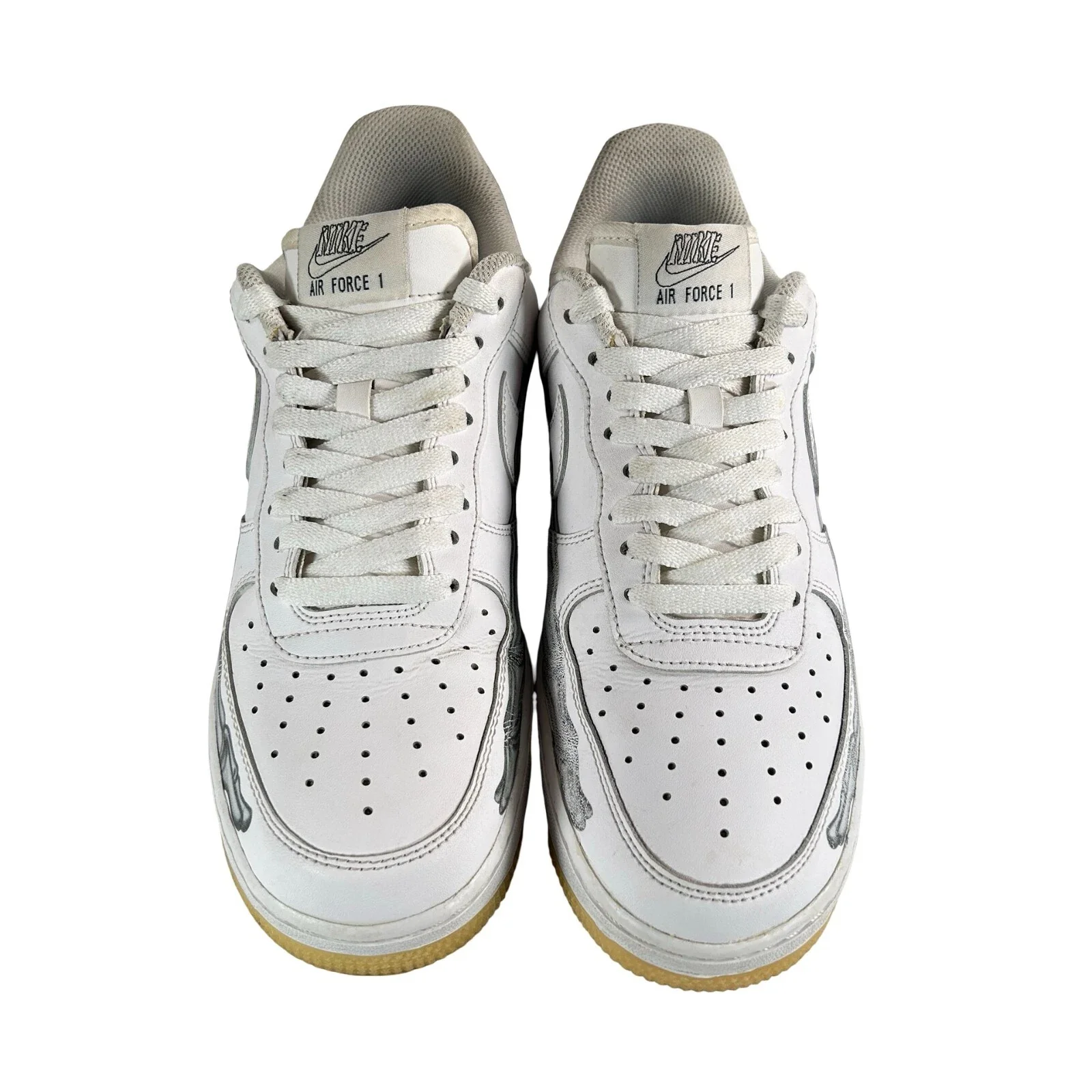 BQ7541 100 Nike Air Force 1 Low Skeleton Halloween (2018) [USED] - 8 M (Used) (Replace Box) - Image 2