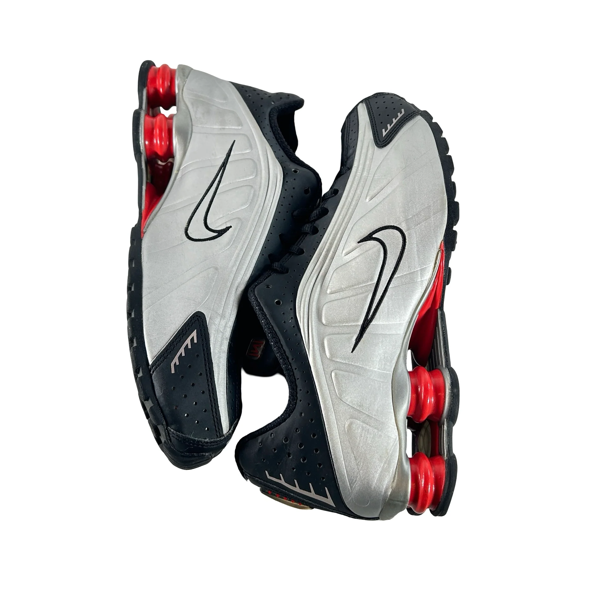BV1111 008 Nike Shox R4 Black Metallic Silver (2018/2024) [USED] - 9 M (Used) (No Box) - Image 5