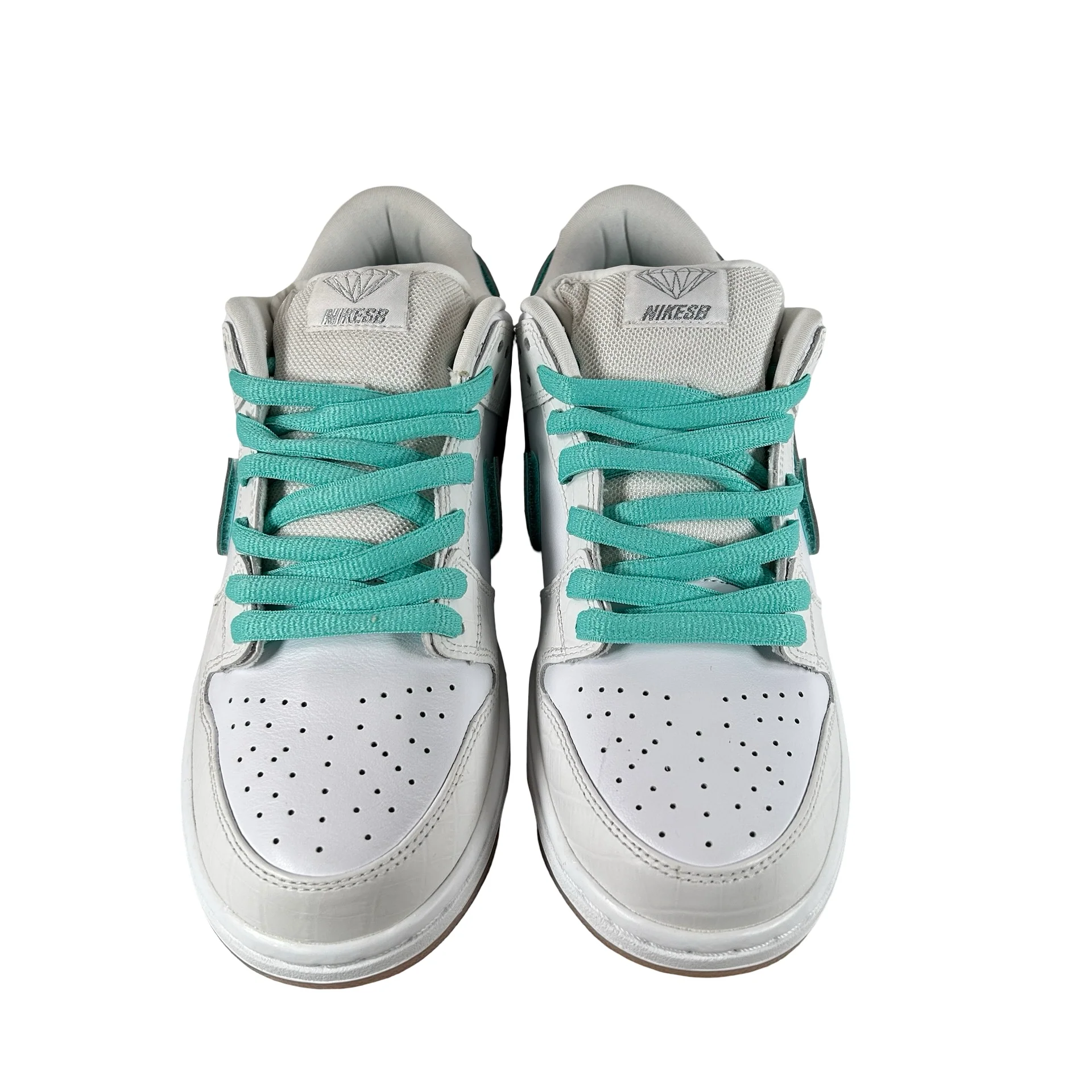 BV1310 100 Nike SB Dunk Low Diamond Supply Co. White Diamond [CONDITIONAL] - 9 M (Yellowing) - Image 2