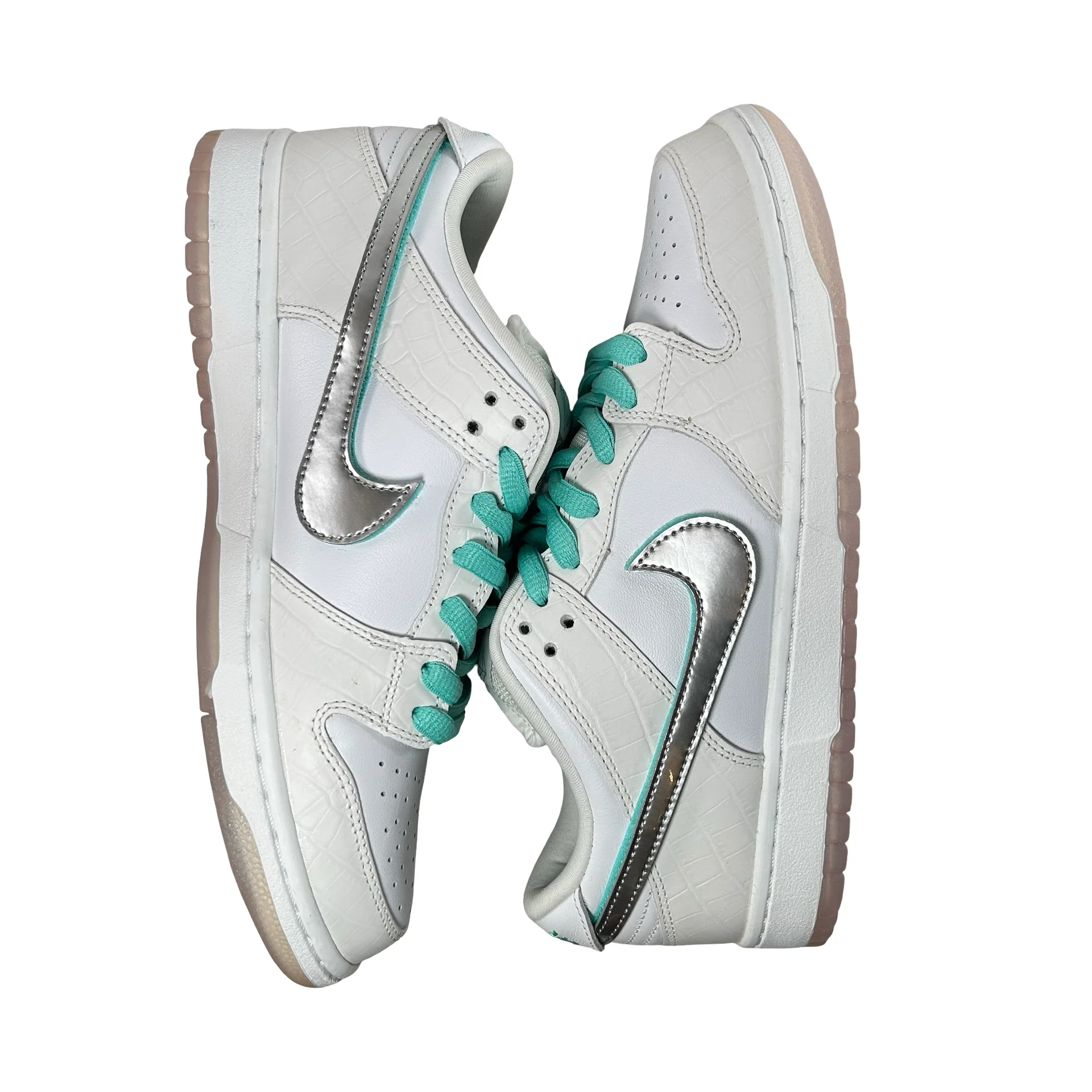 BV1310 100 Nike SB Dunk Low Diamond Supply Co. White Diamond [CONDITIONAL] - 9 M (Yellowing) - Image 5