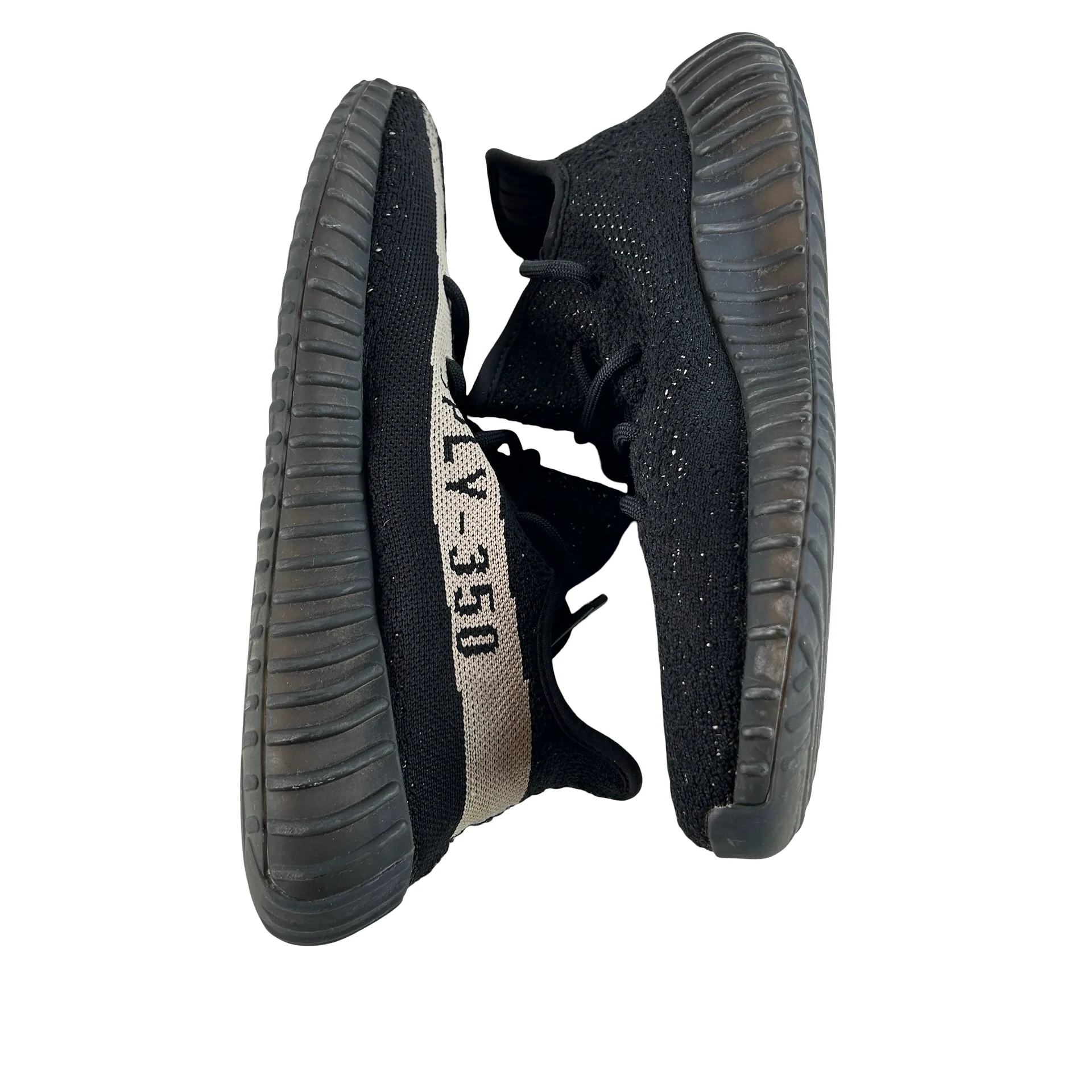 BY1604 Adidas Yeezy Boost 350 V2 Core Black White [USED] - 10 M (Used2) (No Box) - Image 4