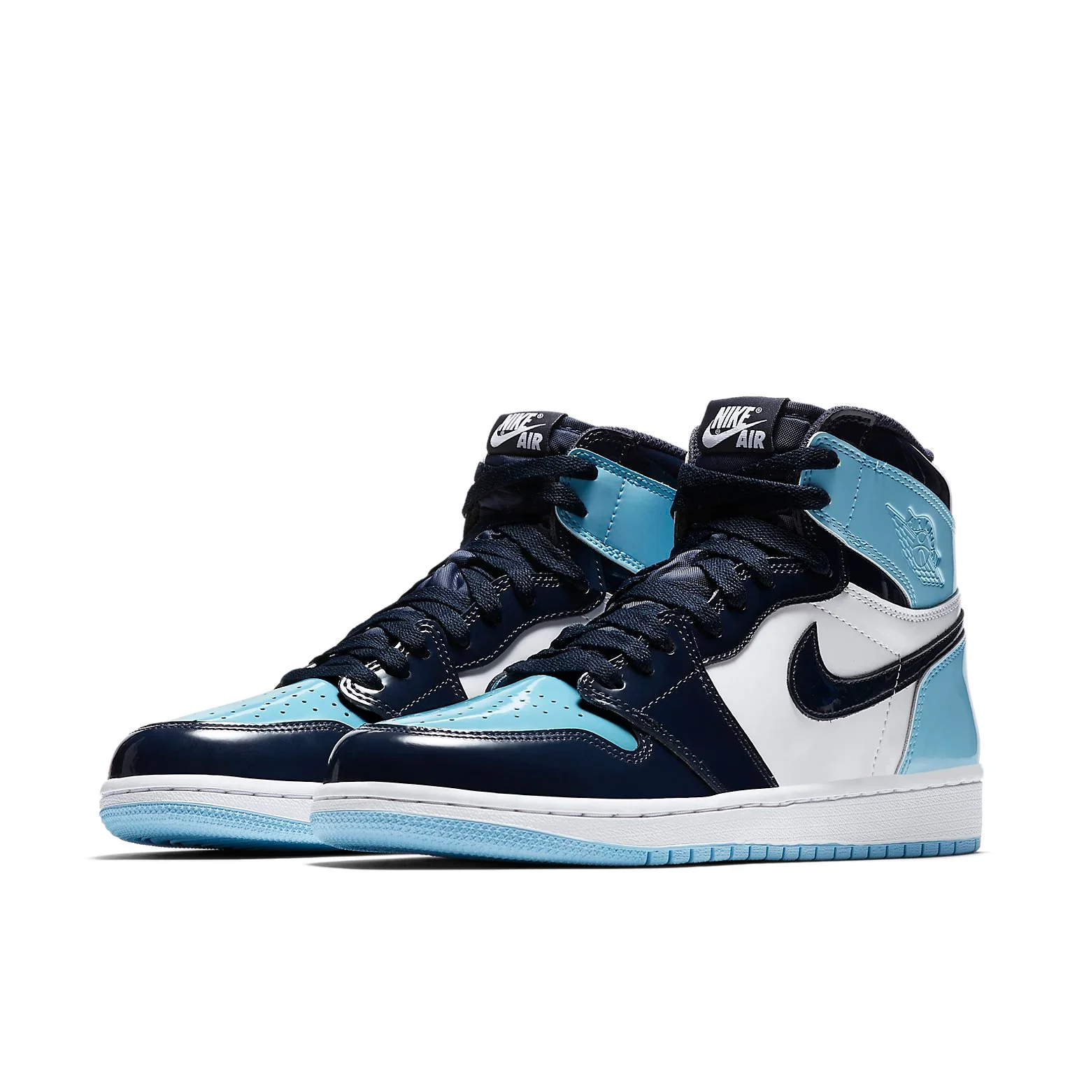 CD0461 401 Air Jordan 1 Retro High UNC Patent (Women's) - Image 2