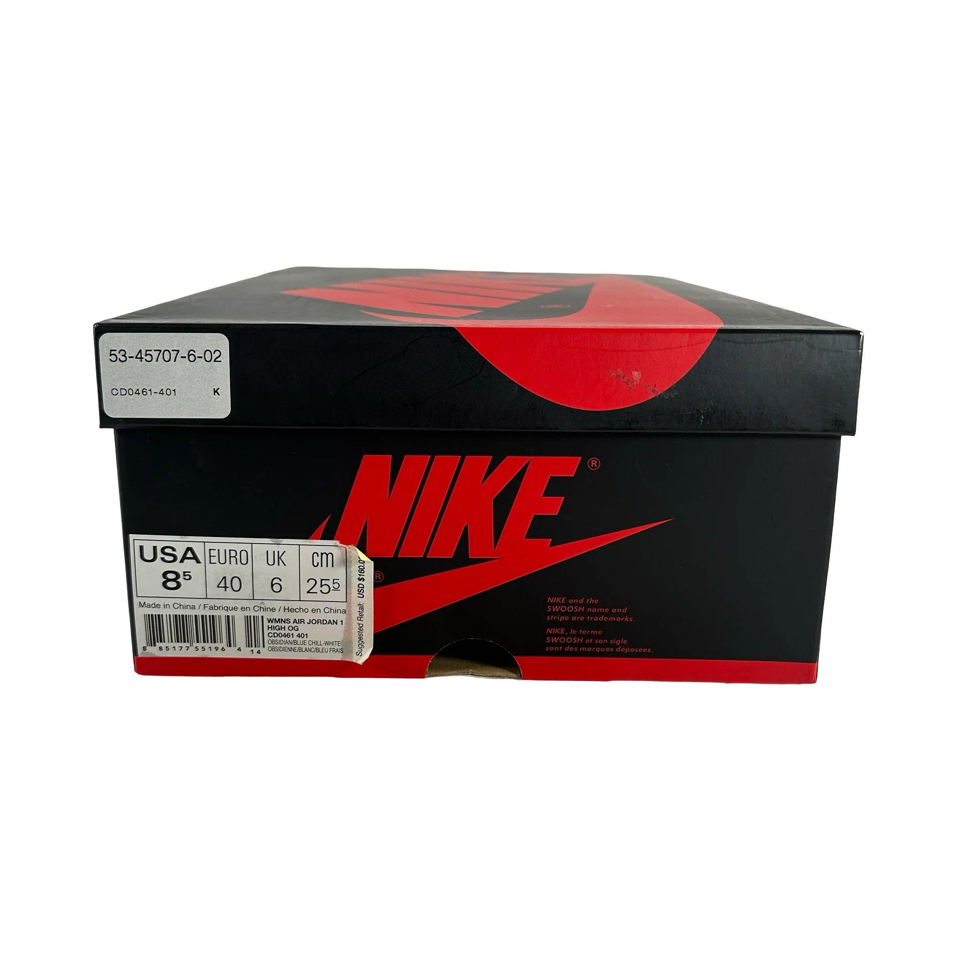 CD0461 401 Jordan 1 Retro High UNC Patent (Women's) [USED] - 8.5 W (Used) - Image 7