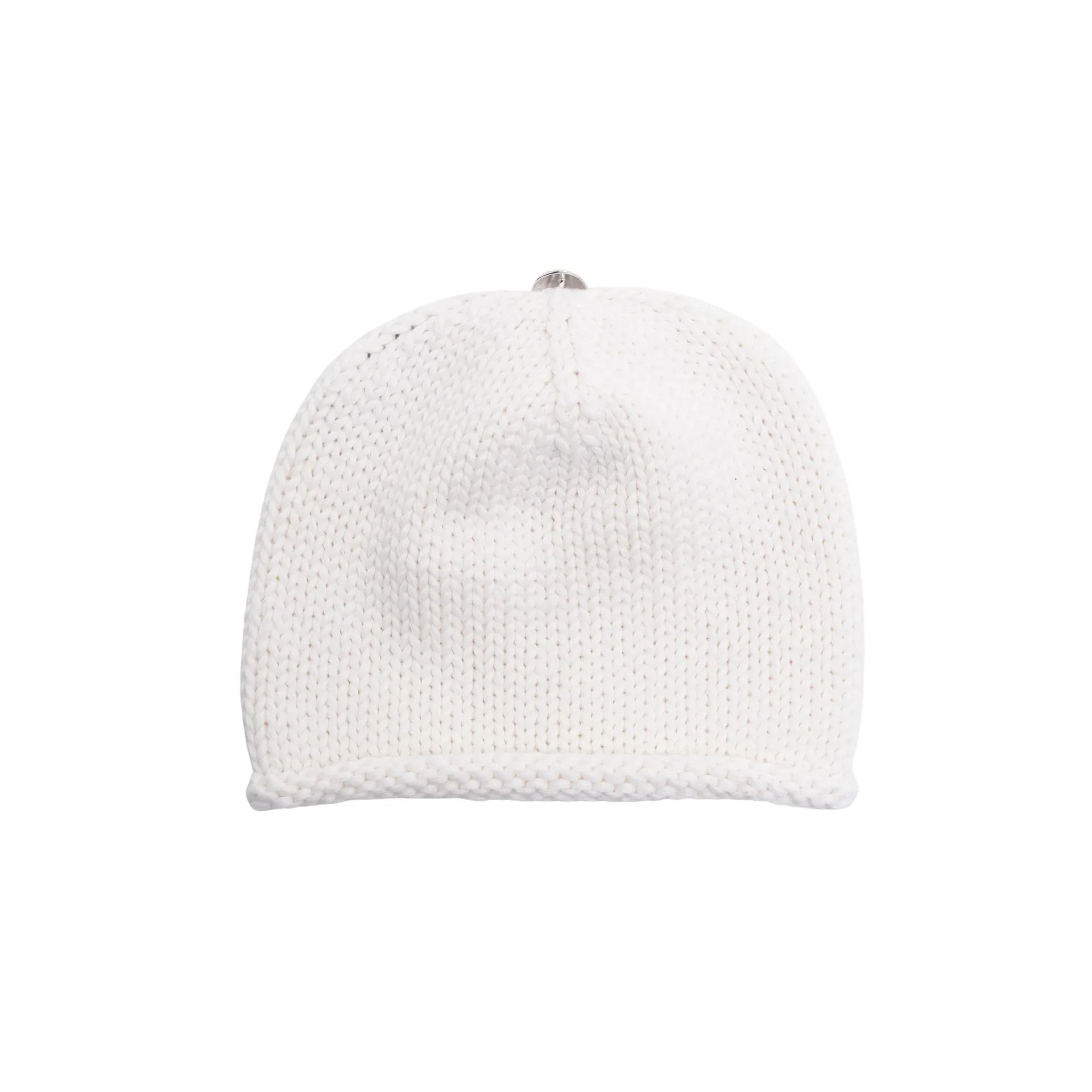 Chrome Hearts Cashmere Beaded Cross Beanie White - Image 2