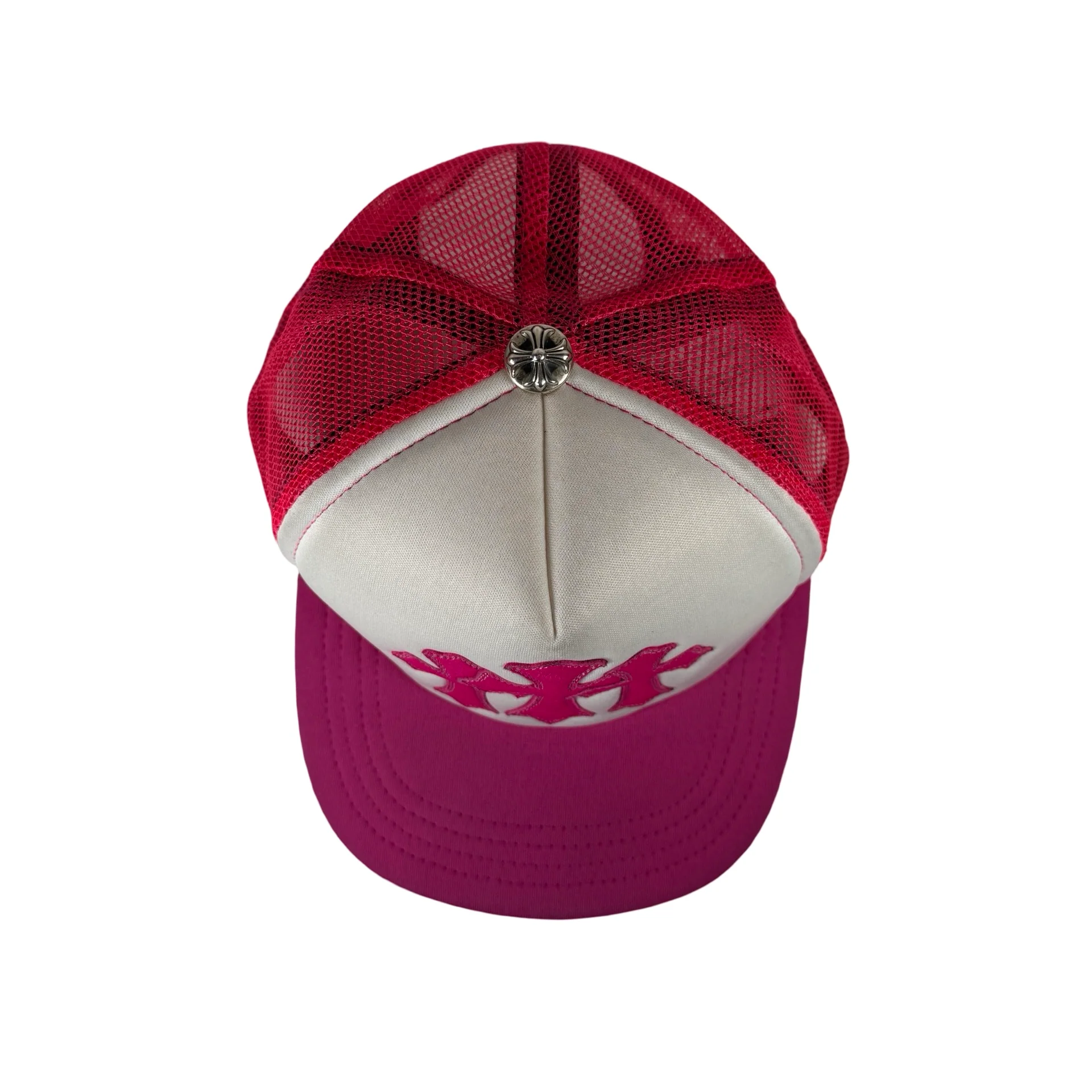Chrome Hearts Cemetery Trucker Hat Neon Pink - Image 2