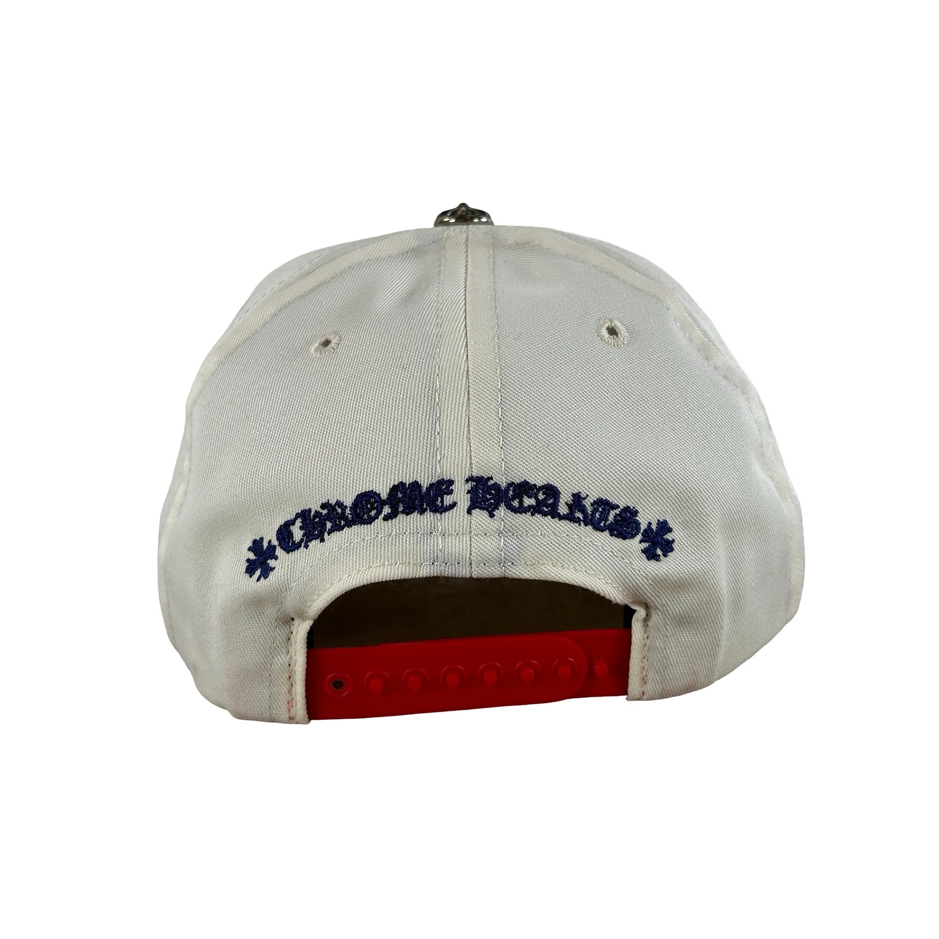 Chrome Hearts CH Baseball Hat White Red Navy [USED] - Image 2