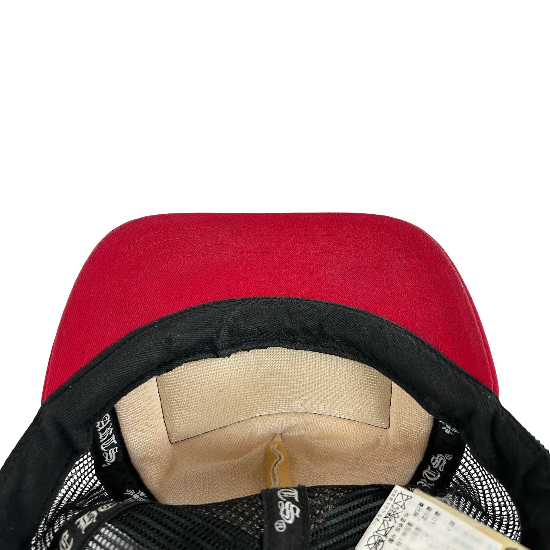 Chrome Hearts CH Hollywood Trucker Hat Red/Black/White [USED] - Image 3
