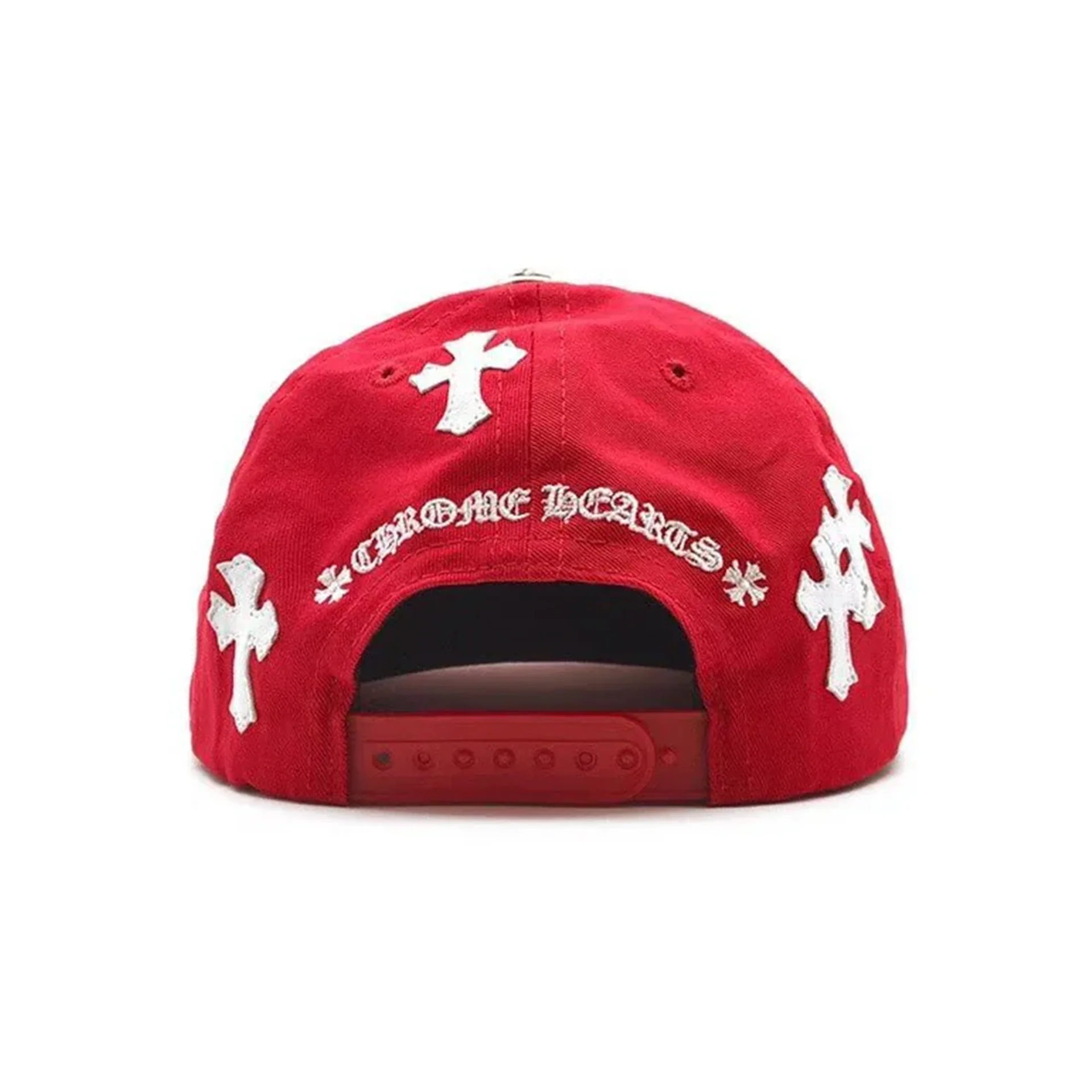 Chrome Hearts Cross Patch Baseball Hat Red [USED] - Image 2