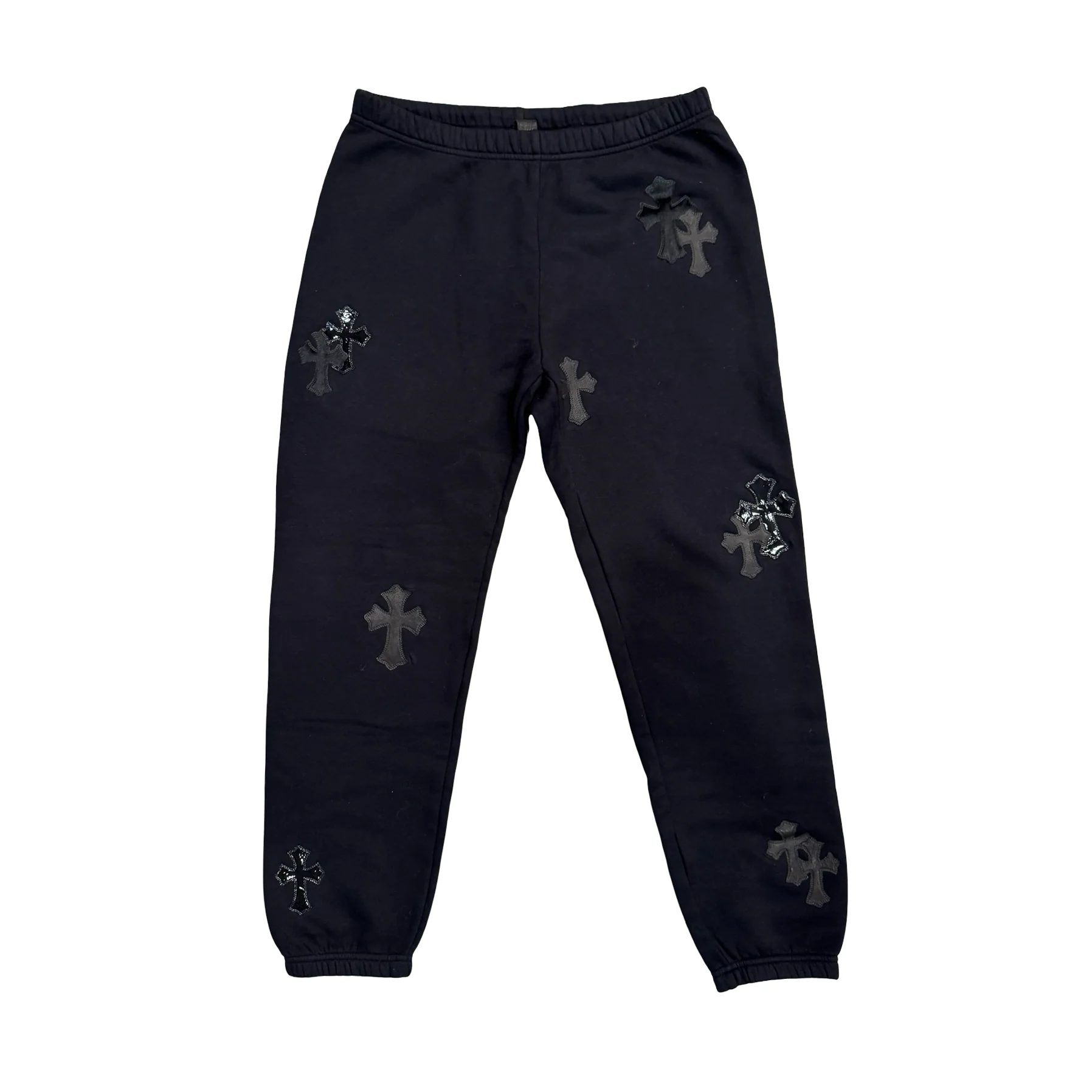 Chrome Hearts Cross Patch Sweatpants Black [USED] - S (Used)