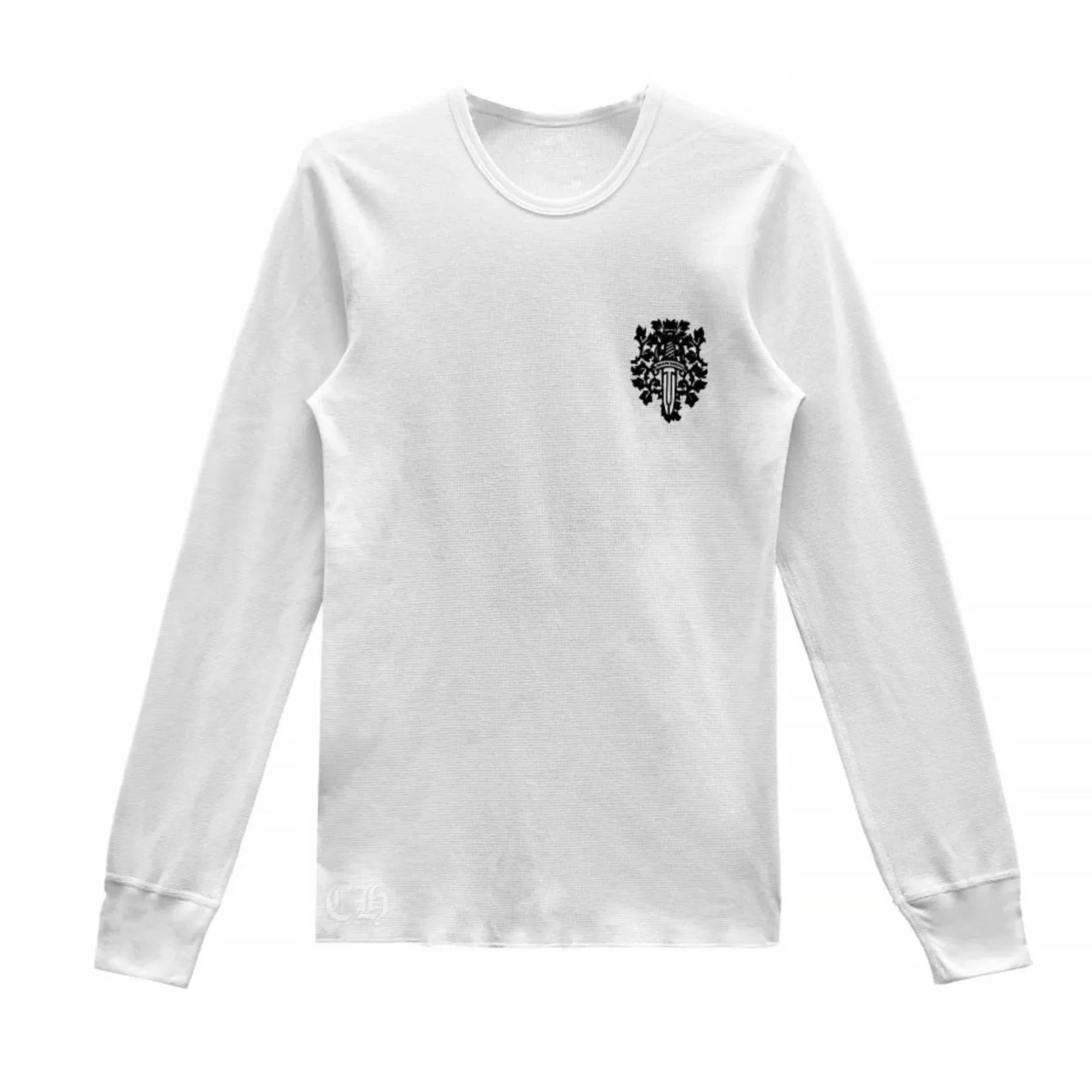 Chrome Hearts Dagger White Waffle Thermal Long Sleeve Tee [USED] - XL (Used) - Image 2