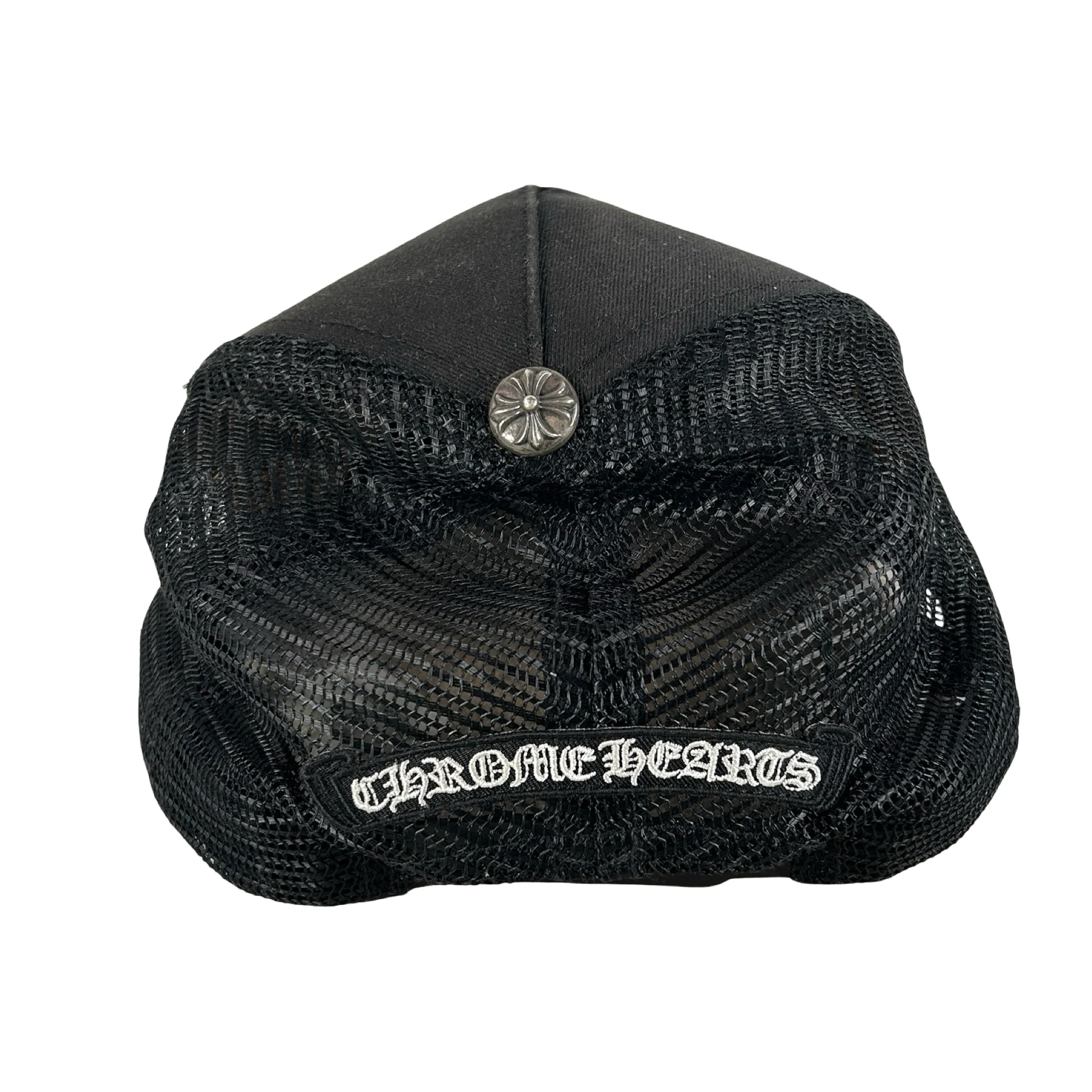 Chrome Hearts Eye Chart Made in Hollywood Trucker Hat Black [USED] - Image 4