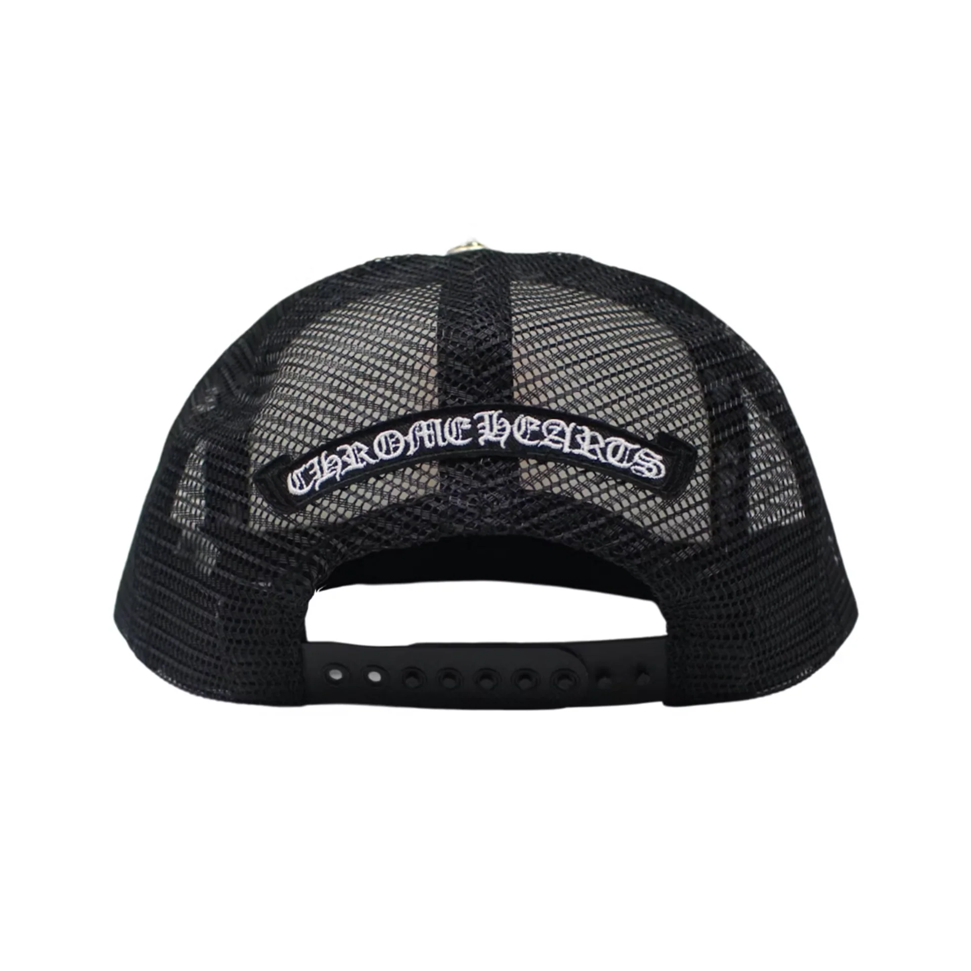 Chrome Hearts Eyechart Trucker Hat Black/White/Red - Image 2