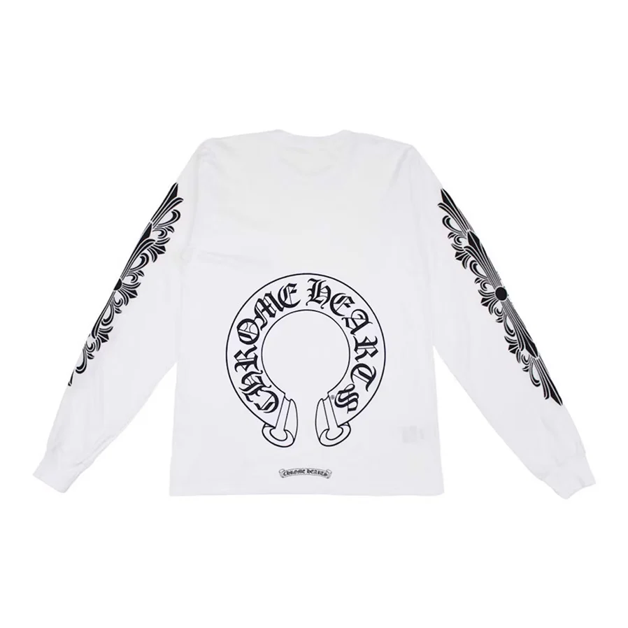 Chrome Hearts Floral Horseshoe L/S T-shirt White [USED] - XXL (Used) - Image 3