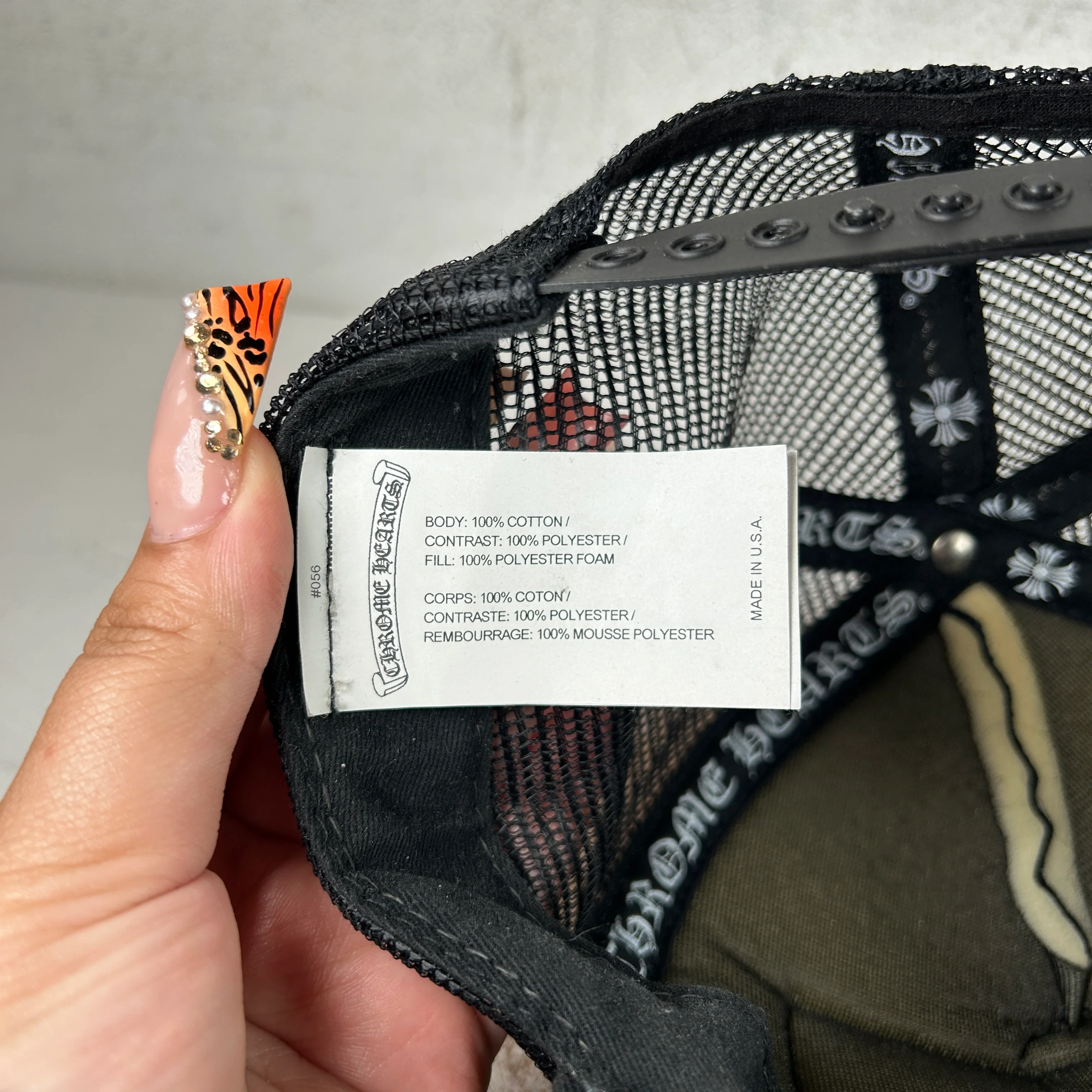 Chrome Hearts FUCK Hollywood Trucker Hat Black/Black [USED] - Image 3