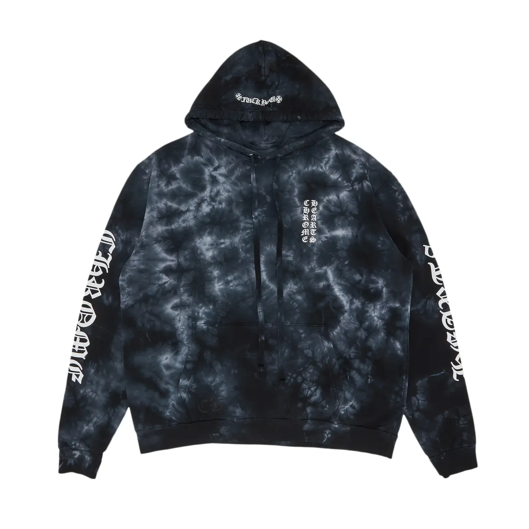 Chrome Hearts Horseshoe Hoodie Black Tie Dye - Image 2