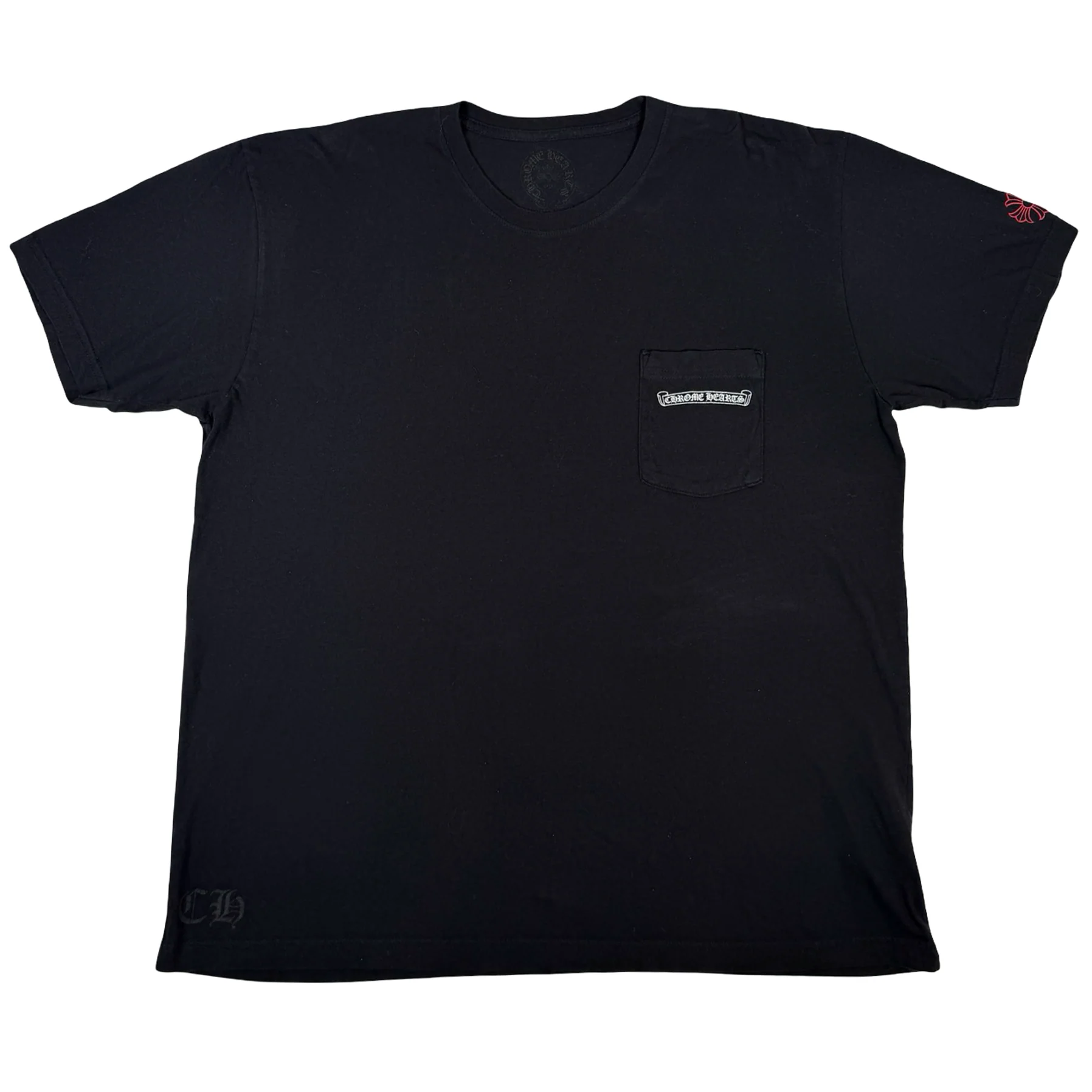 Chrome Hearts NYC Exclusive Scroll Logo Tee Black/Red [USED] - XXL (Used) - Image 2