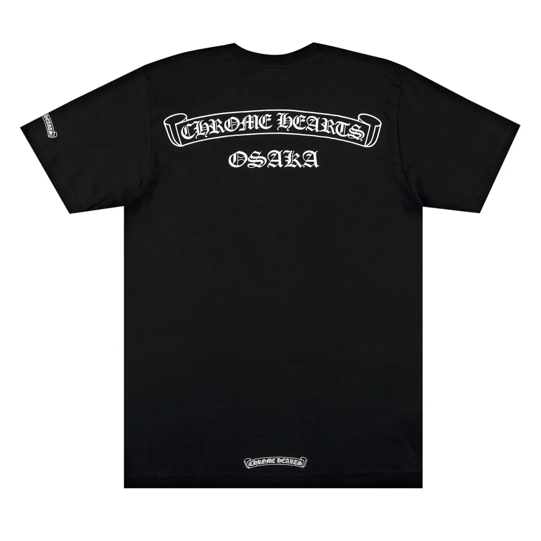 Chrome Hearts Osaka Exclusive Scroll Logo Pocket Tee Black