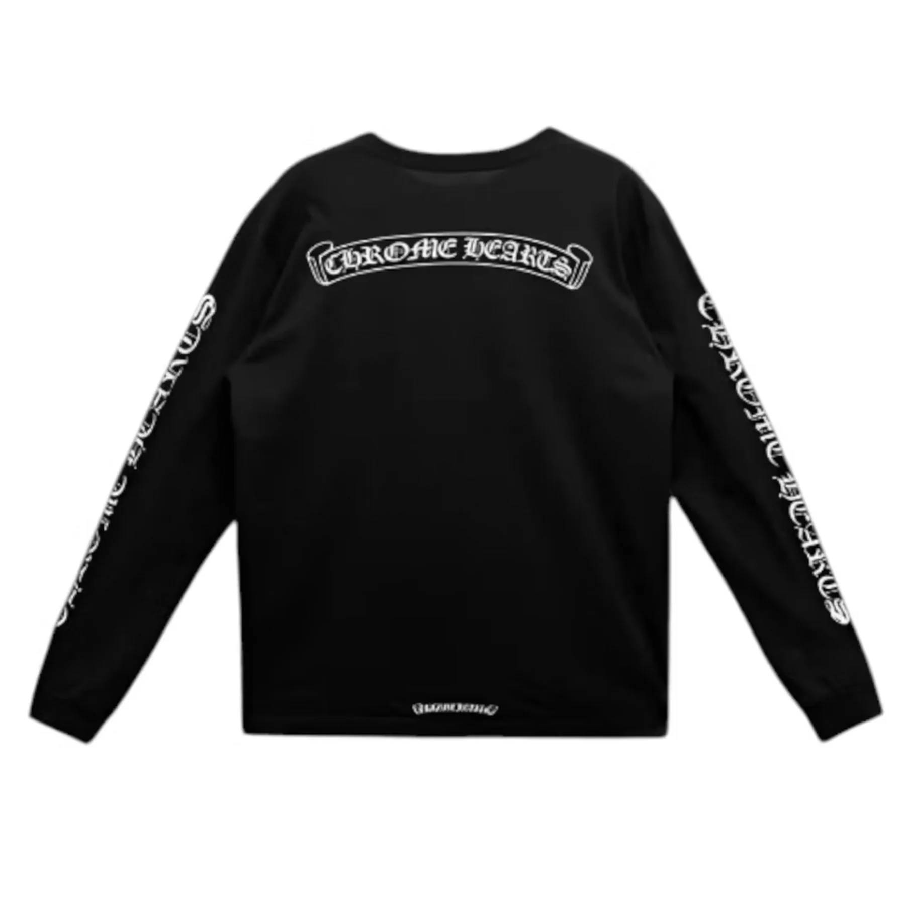 Chrome Hearts Scroll Logo L/S Pocket T-shirt Black [Used] - M (Used)
