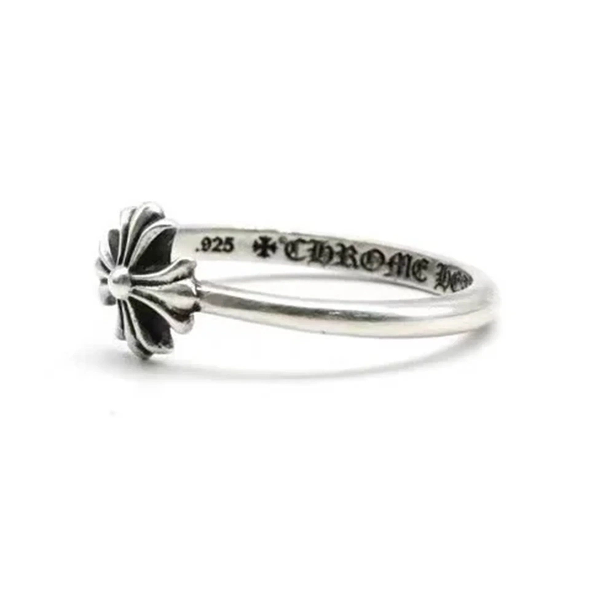 Chrome Hearts Silver Bubblegum Cross Ring - US 8 - Image 3
