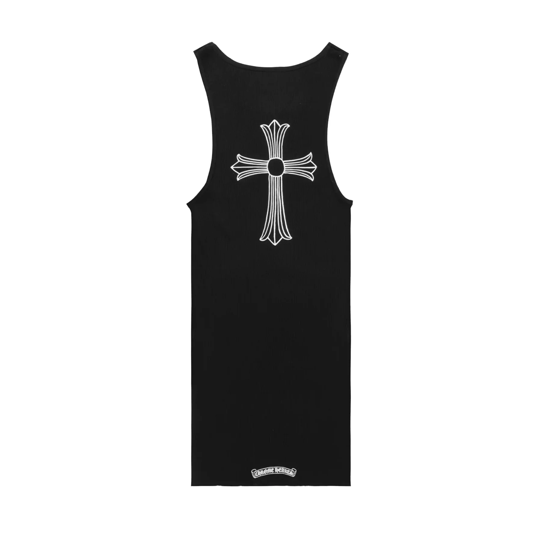Chrome Hearts 'T Bar' Cross Black Tank Top - Image 2