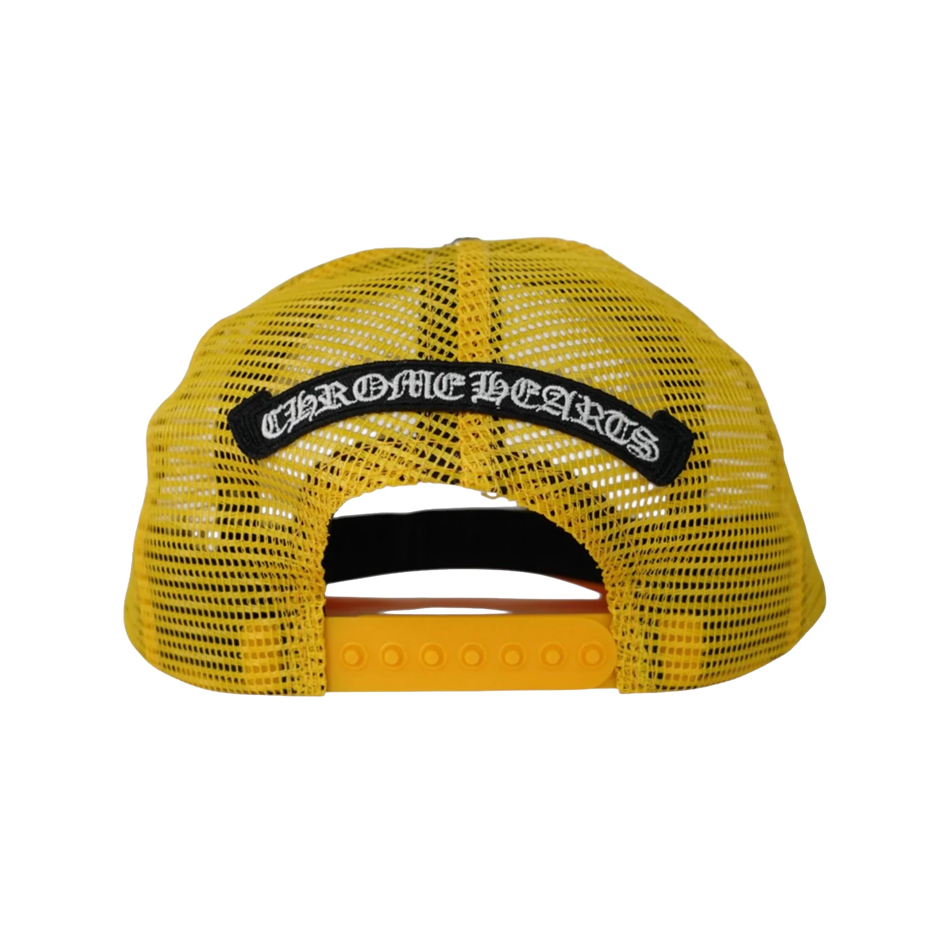 Chrome Hearts Triple Cross Trucker Hat Yellow White [USED] - Image 2