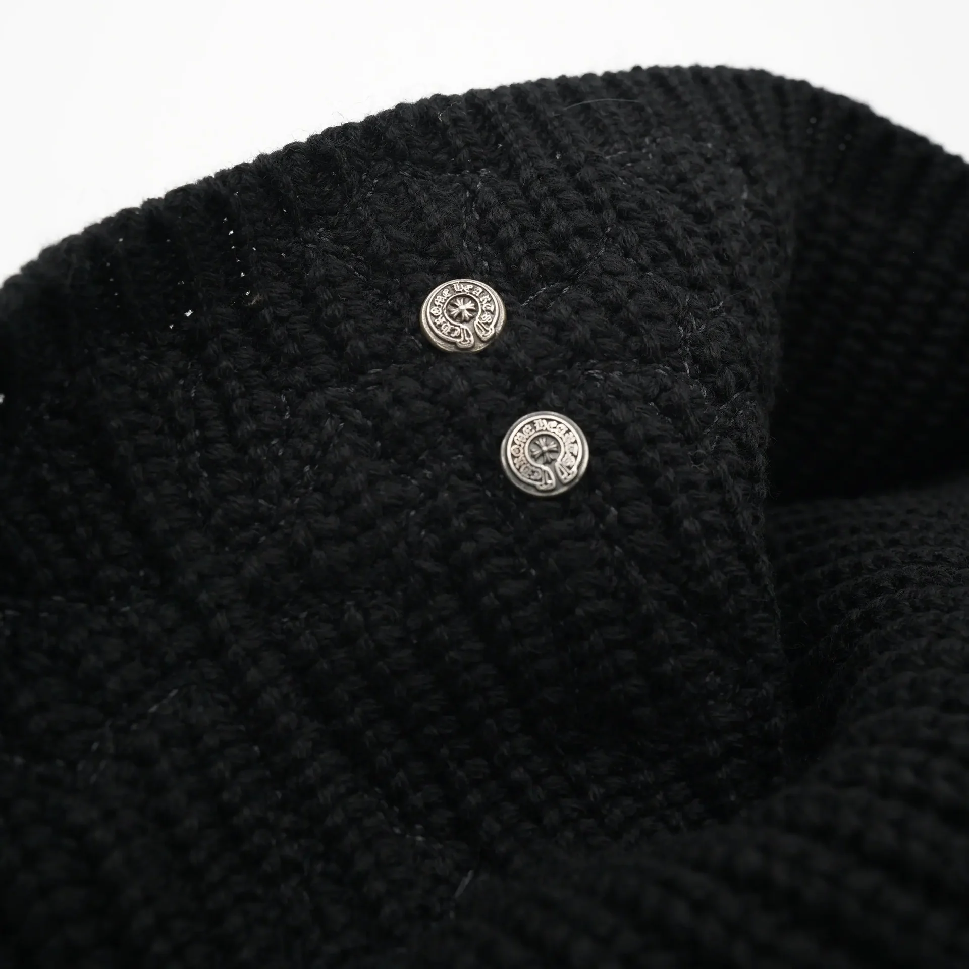 Chrome Hearts Triple Leather Cross With Silver Cross Beanie - Image 4