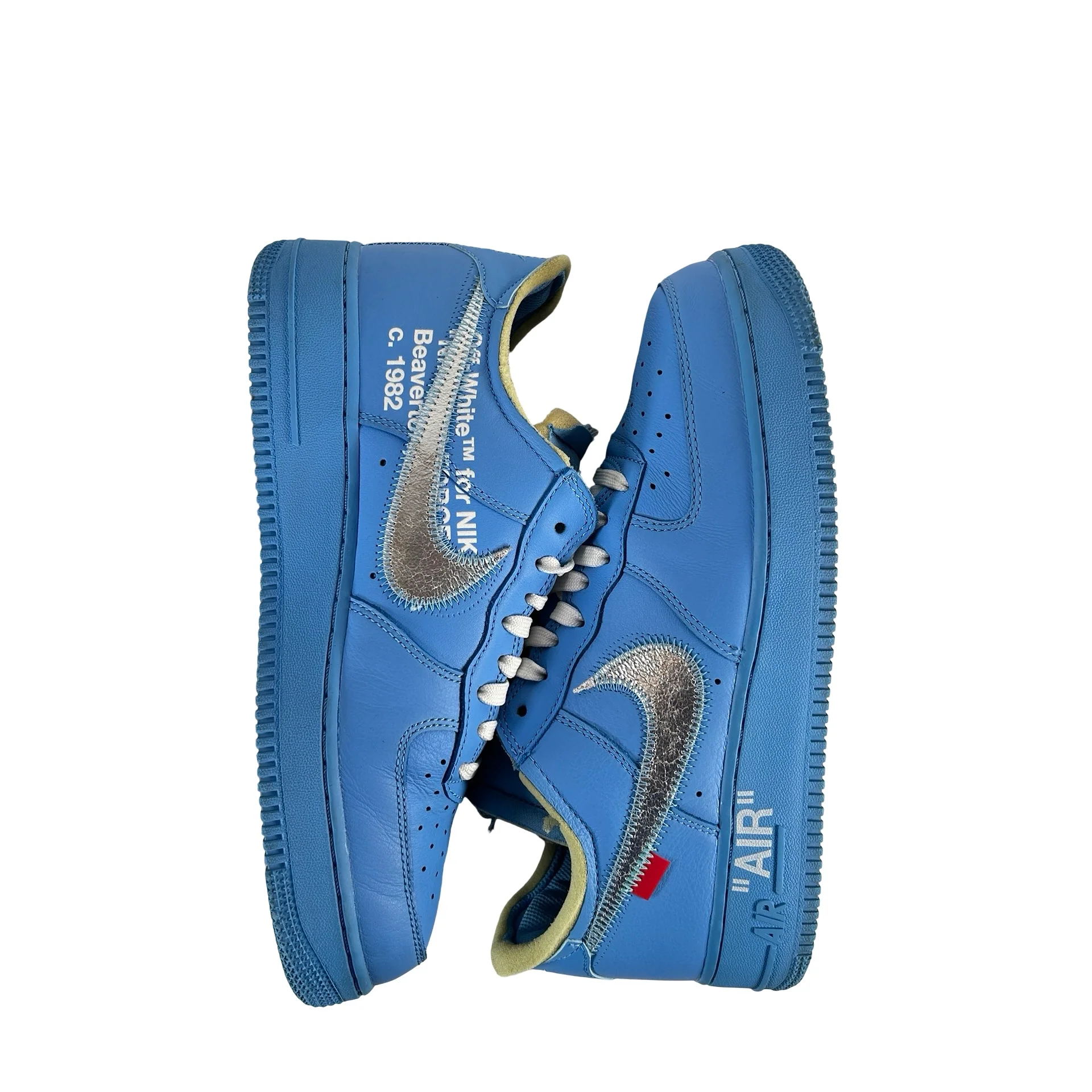 CI1173 400 Off White Nike Air Force 1 Low '07 MCA University Blue [USED] - 9 M (Used) - Image 5