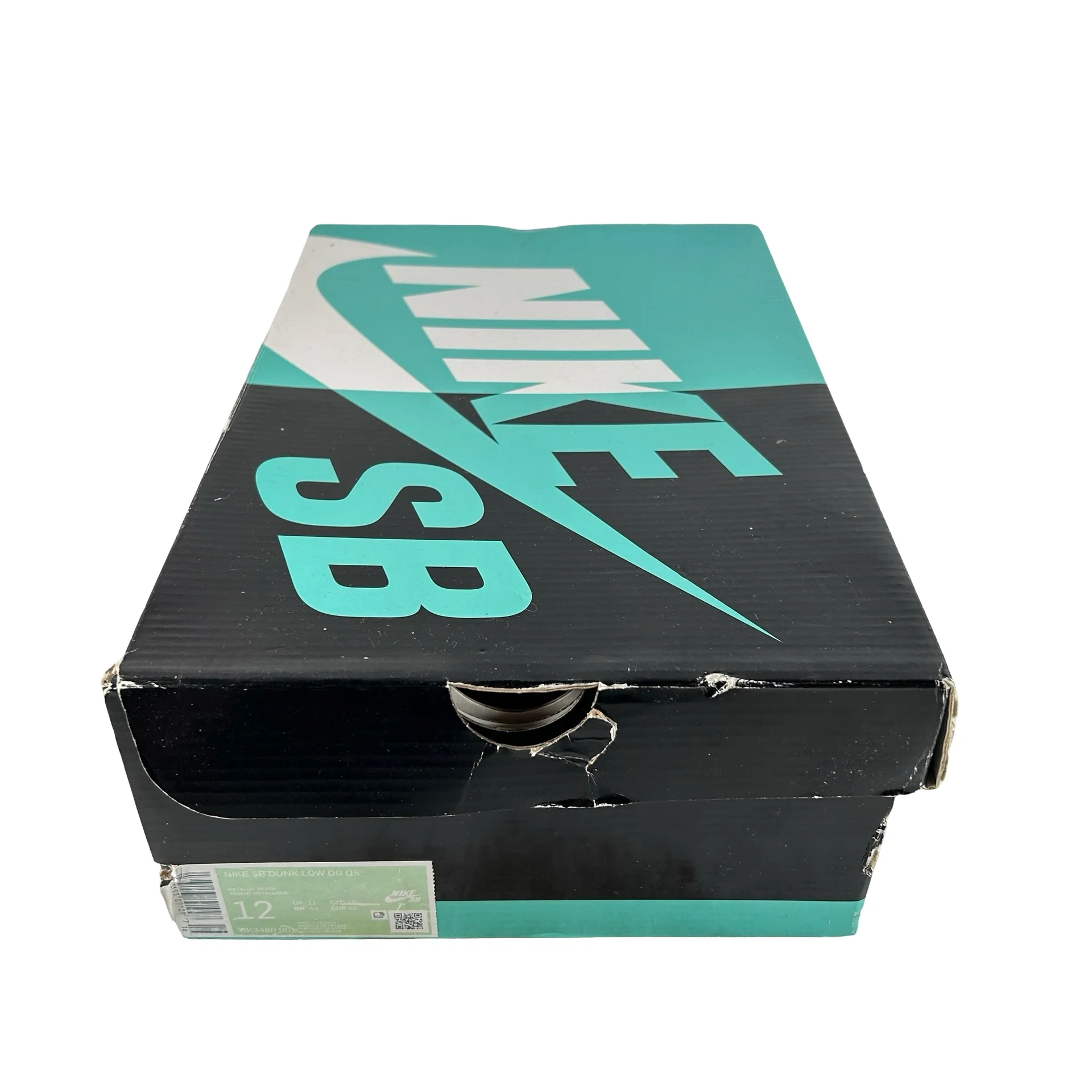 CK3480 001 Nike SB Dunk Low Supreme Jewel Swoosh Silver [USED] - 12 M (Used) - Image 7