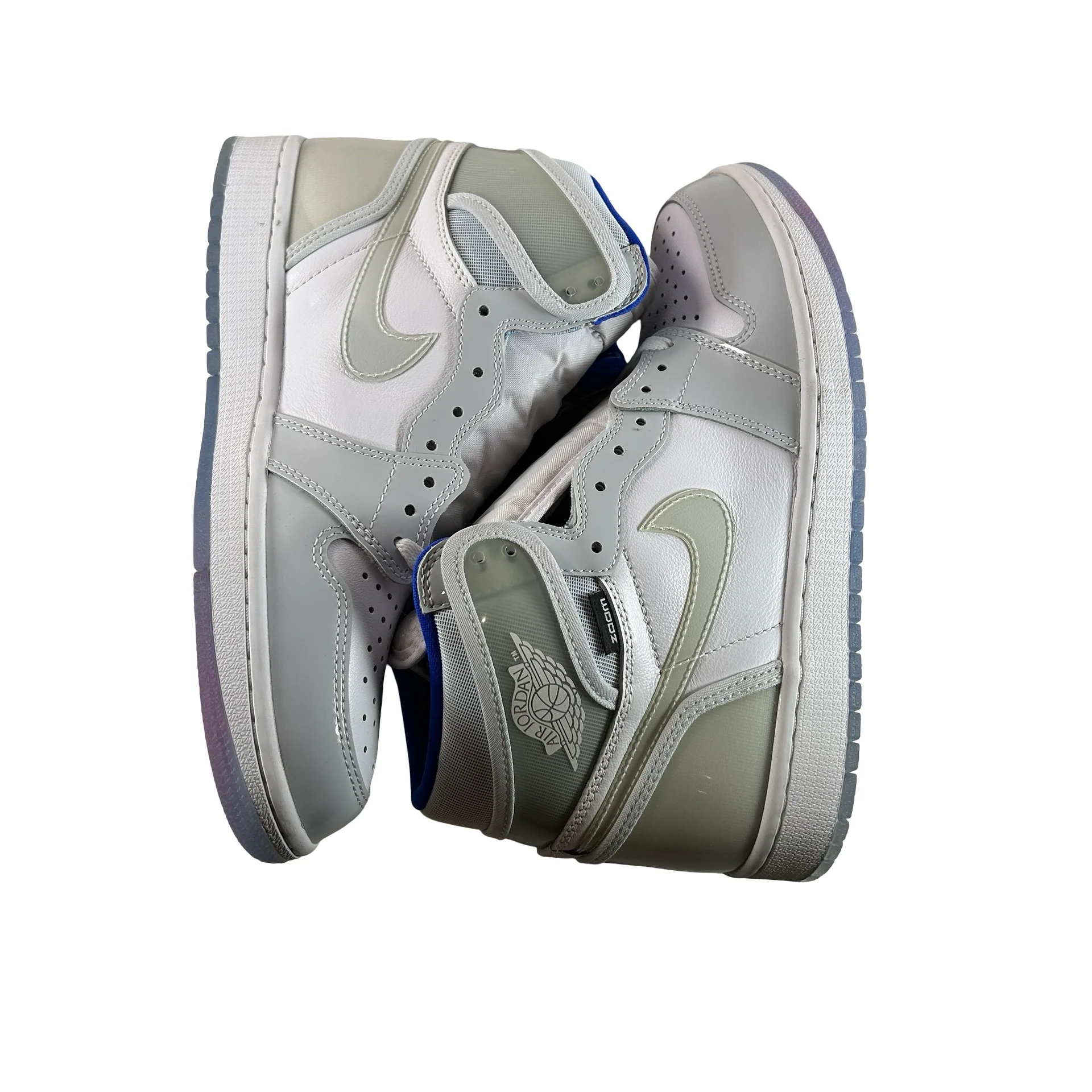 CK6637 104 Jordan 1 Retro High Zoom White Racer Blue - 9 M (Yellowing) (No Box) - Image 5