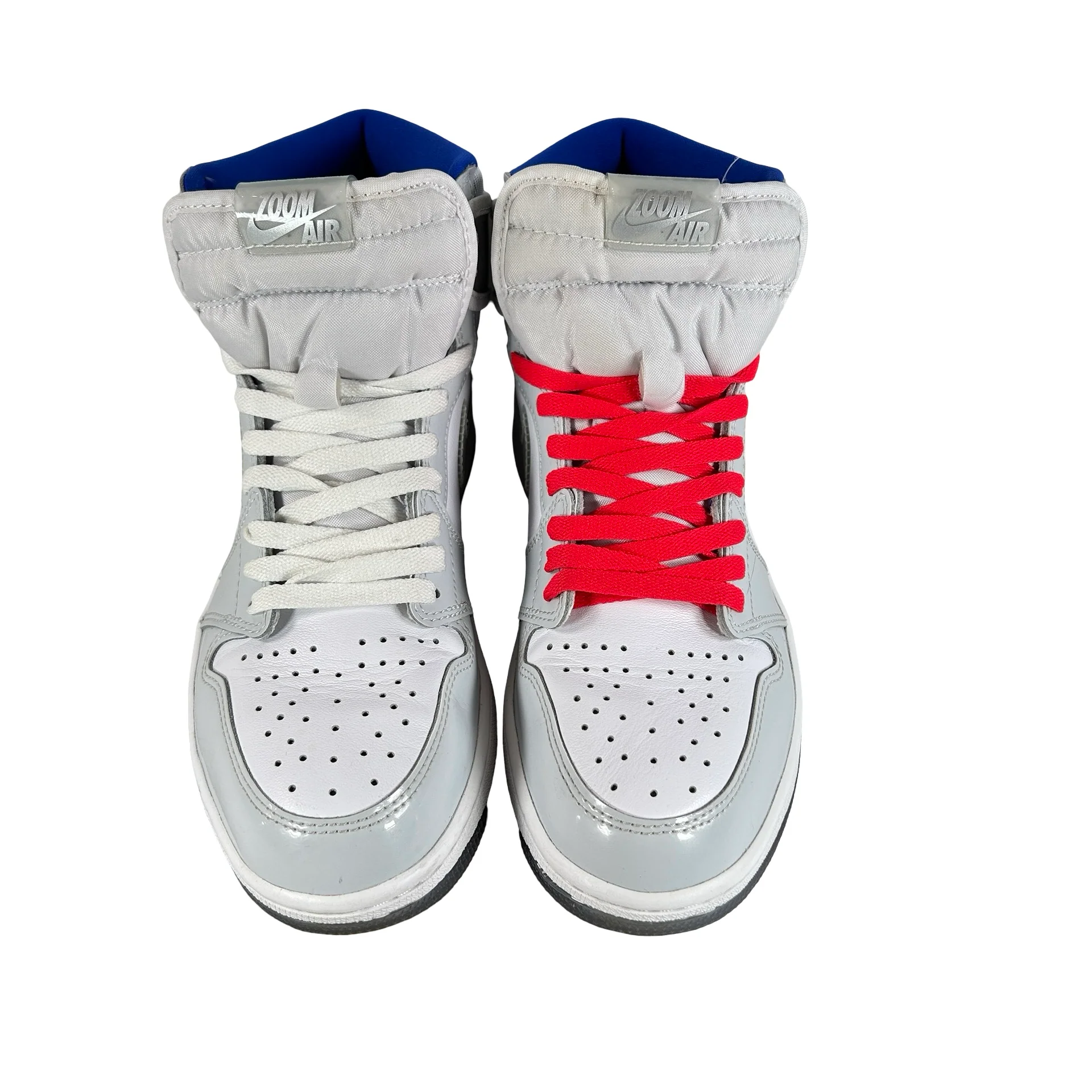 CK6637 104 Jordan 1 Retro High Zoom White Racer Blue [USED] - 9.5 M (Used) (No Box) - Image 2