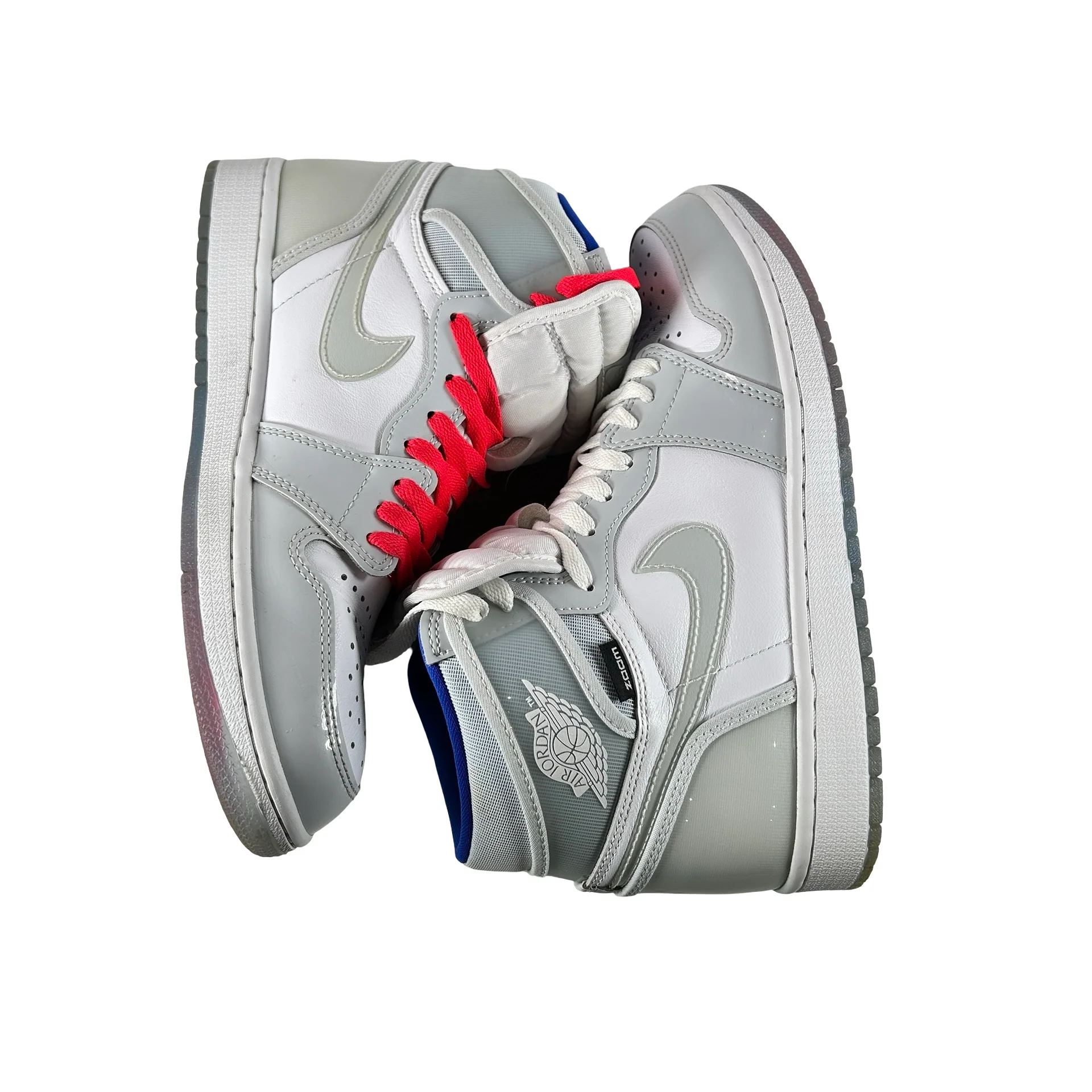 CK6637 104 Jordan 1 Retro High Zoom White Racer Blue [USED] - 9.5 M (Used) (No Box) - Image 5