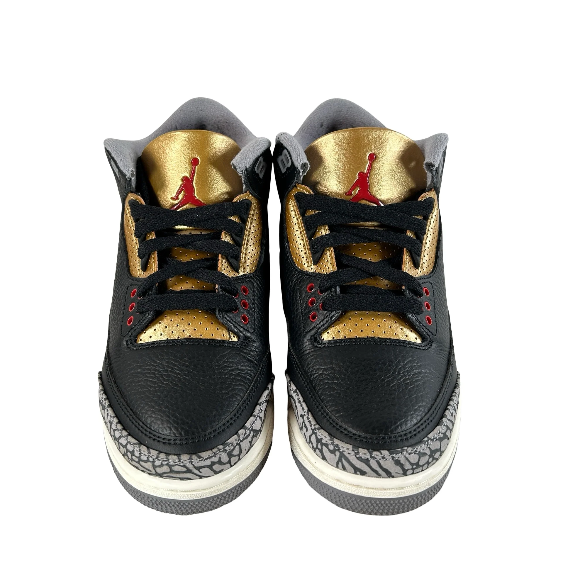 CK9246 067 Jordan 3 Retro Black Cement Gold (W) [USED] - 8 W (Used) - Image 2