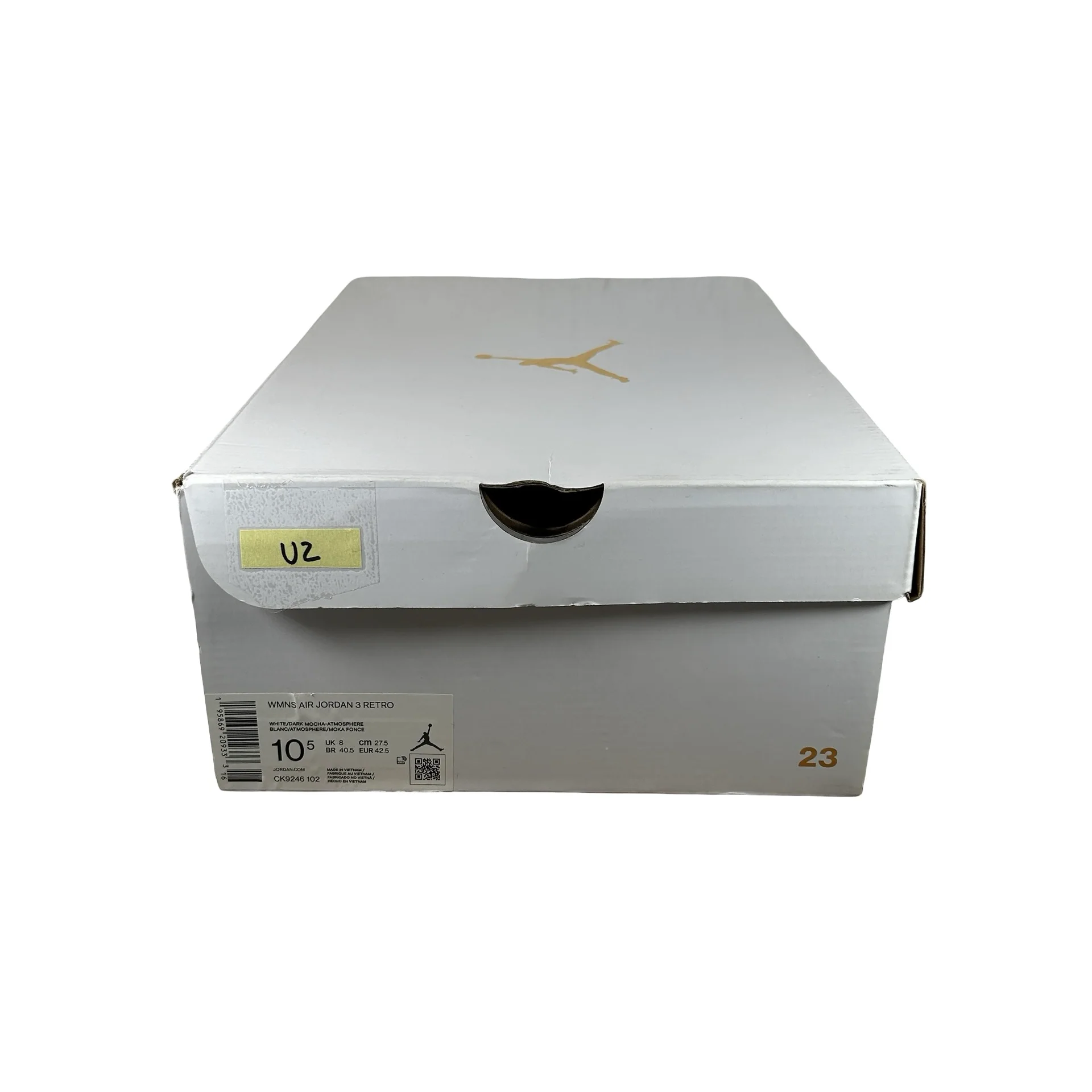 CK9246 102 Jordan 3 Retro Neapolitan Dark Mocha (Women's) - 10.5 W (Used2) - Image 7