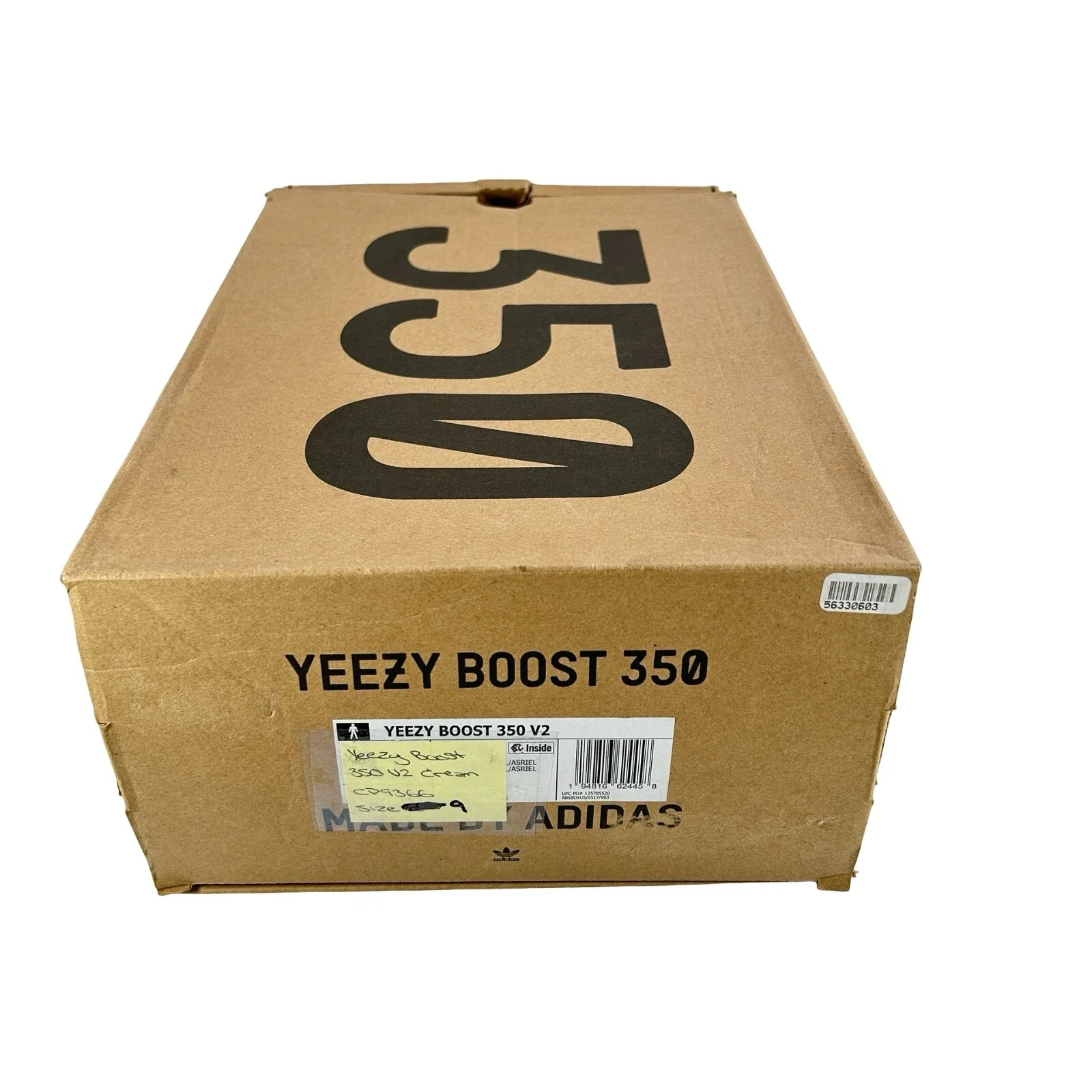 CP9366 Adidas Yeezy 350 V2 Cream White - 9 M (Soles Yellowing) (Replace Box) - Image 7