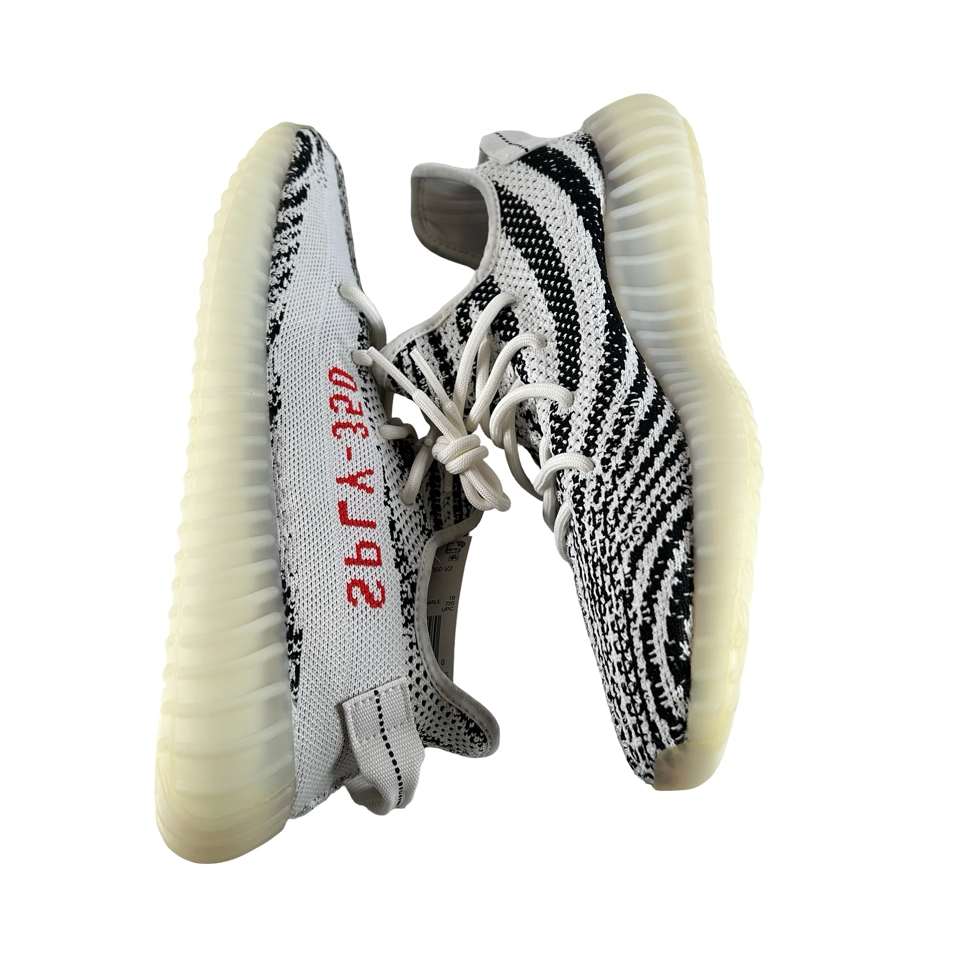 CP9654 Yeezy 350 V2 Zebra [CONDITIONAL] - 10.5 M (Yellowing) - Image 4