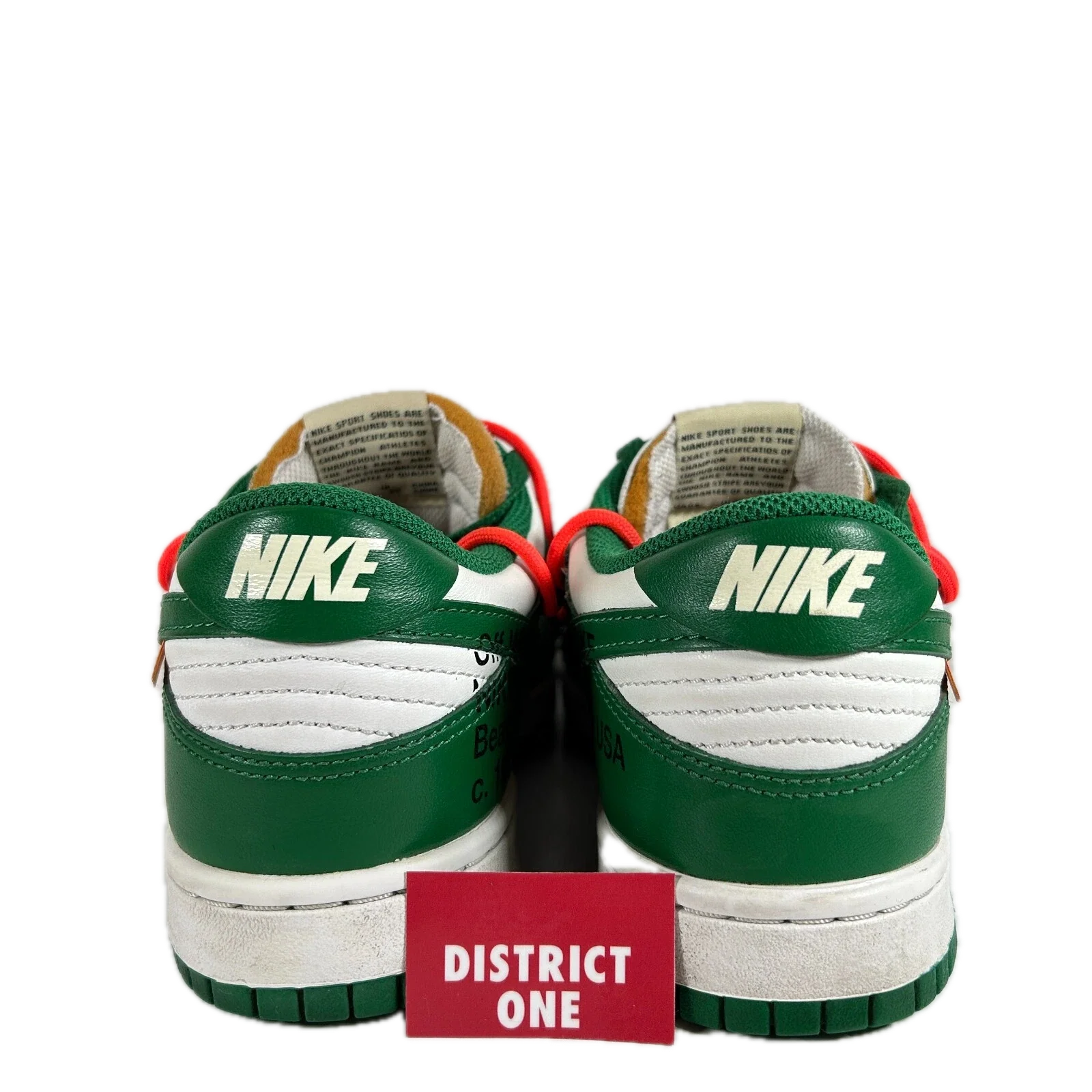 CT0856 100 Nike Dunk Low Off-White Green [USED] - 7 M (Used) - Image 3