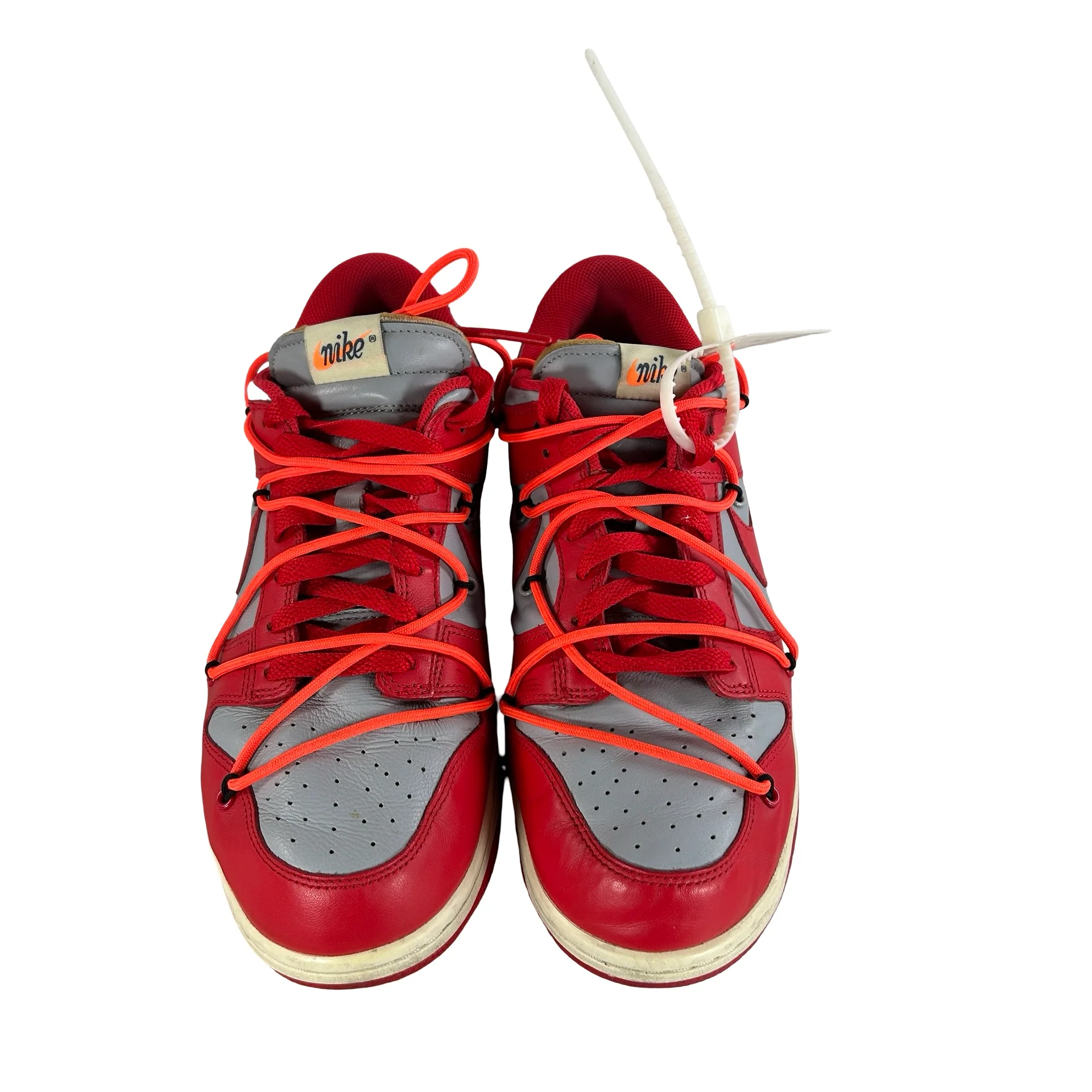 CT0856 600 Nike Dunk Low Off-White University Red [USED] - 10.5 M (Used) - Image 2