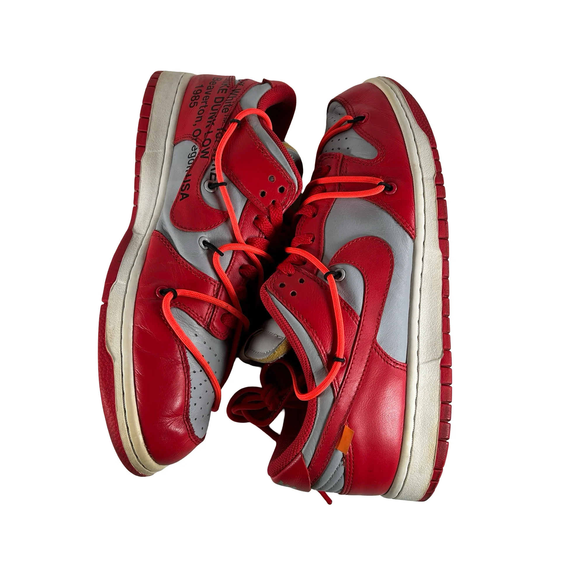 CT0856 600 Nike Dunk Low Off-White University Red [USED] - 10 M (Used3) - Image 5