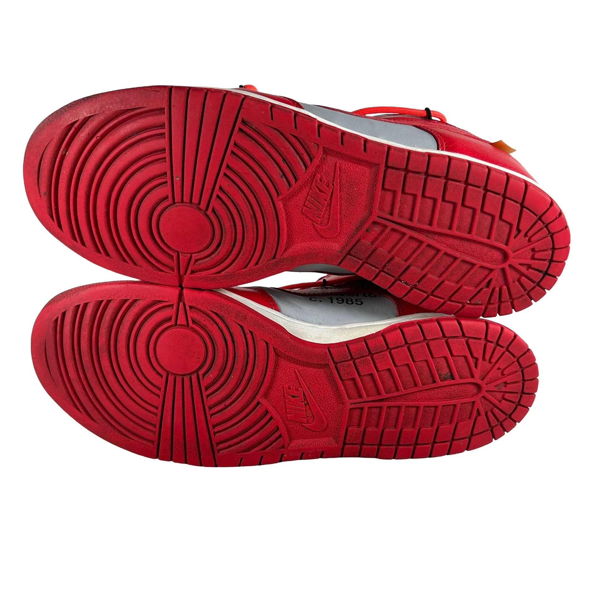 CT0856 600 Nike Dunk Low Off-White University Red [USED] - 10 M (Used3) - Image 6