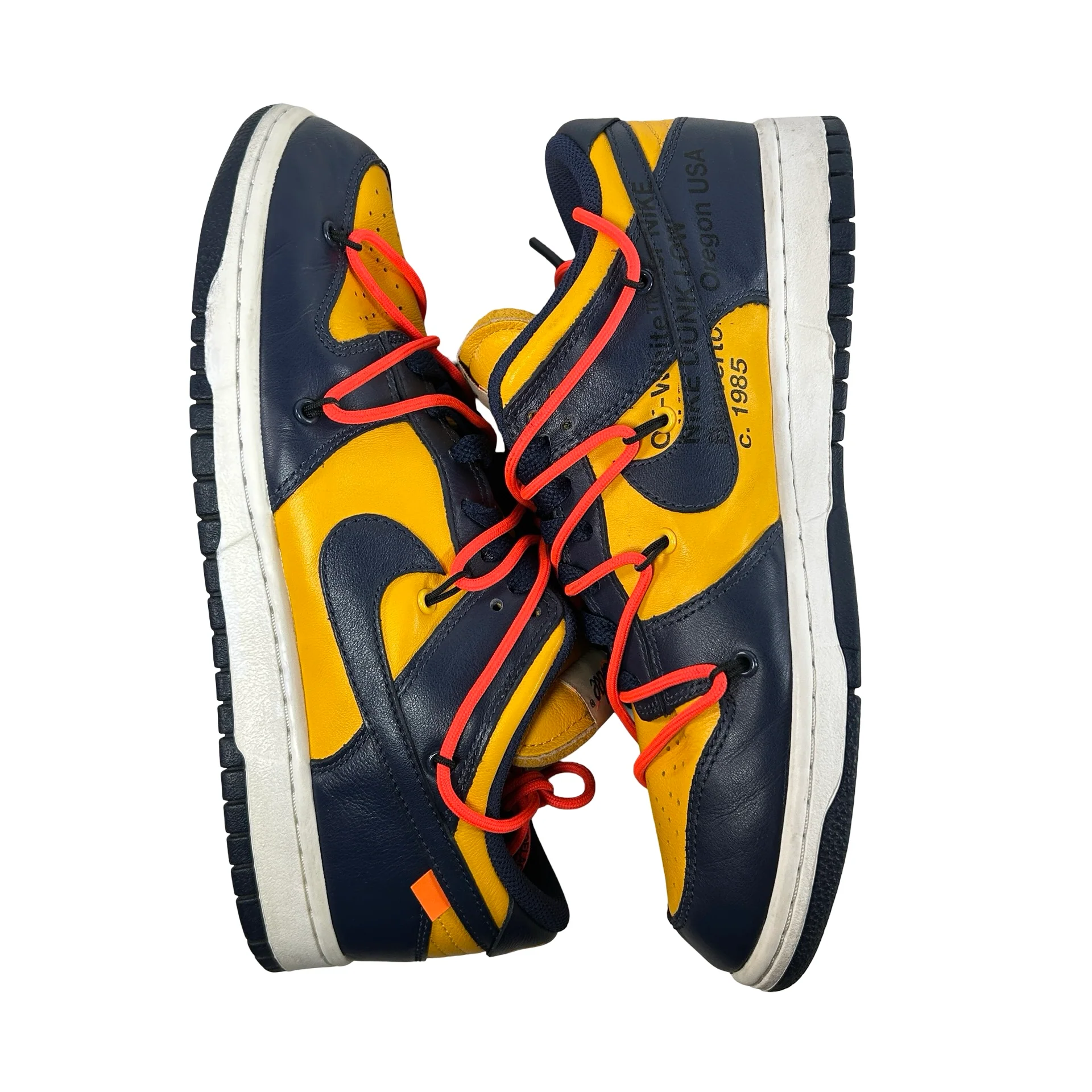 CT0856 700 Dunk Low Off-White University Gold [USED] - 8.5 M (Used3) - Image 4
