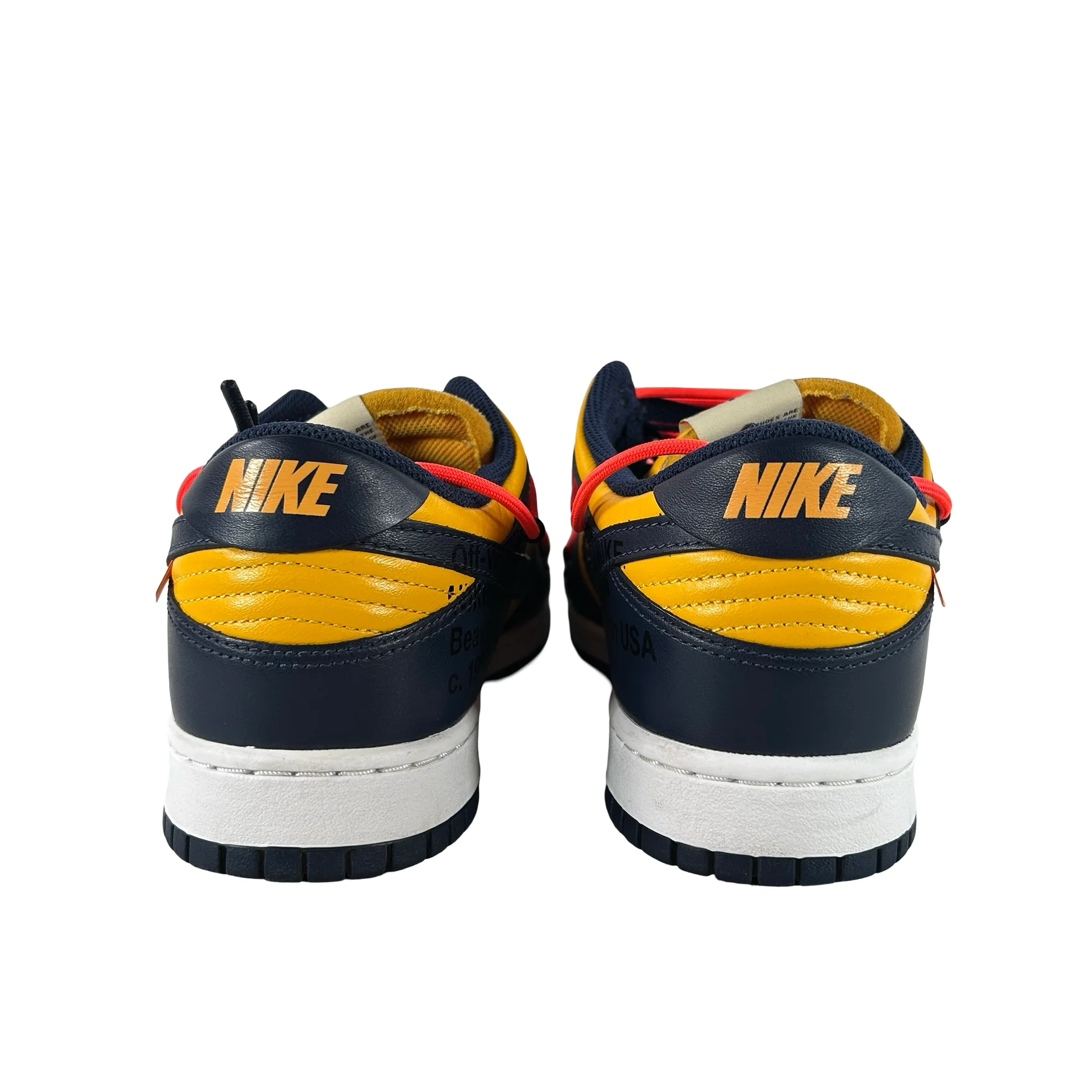 CT0856 700 Dunk Low Off-White University Gold [USED] - 9 M (Used2) - Image 3