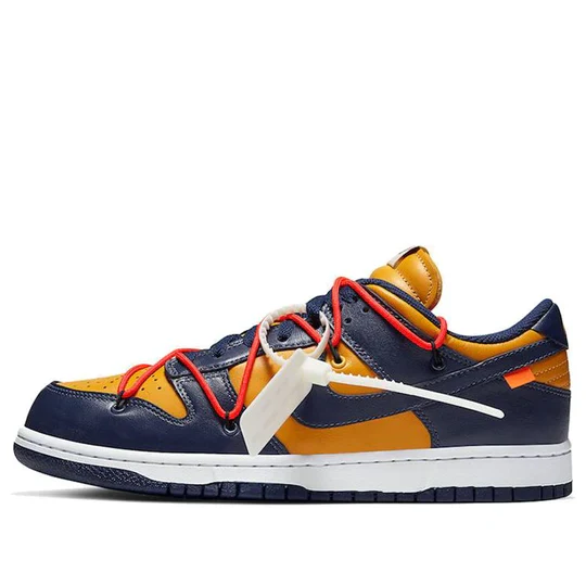 CT0856 700 Nike Dunk Low Off-White University Gold [REPLACE BOX]
