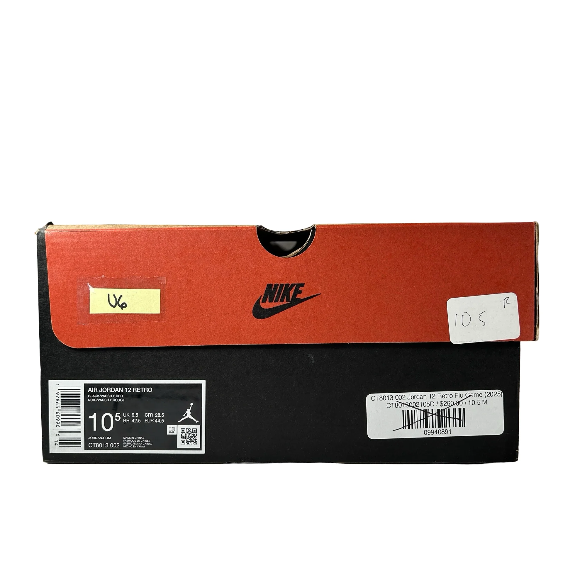 CT8013 002 Jordan 12 Retro Flu Game (2025) [USED] - 10.5 M (Used6) - Image 7