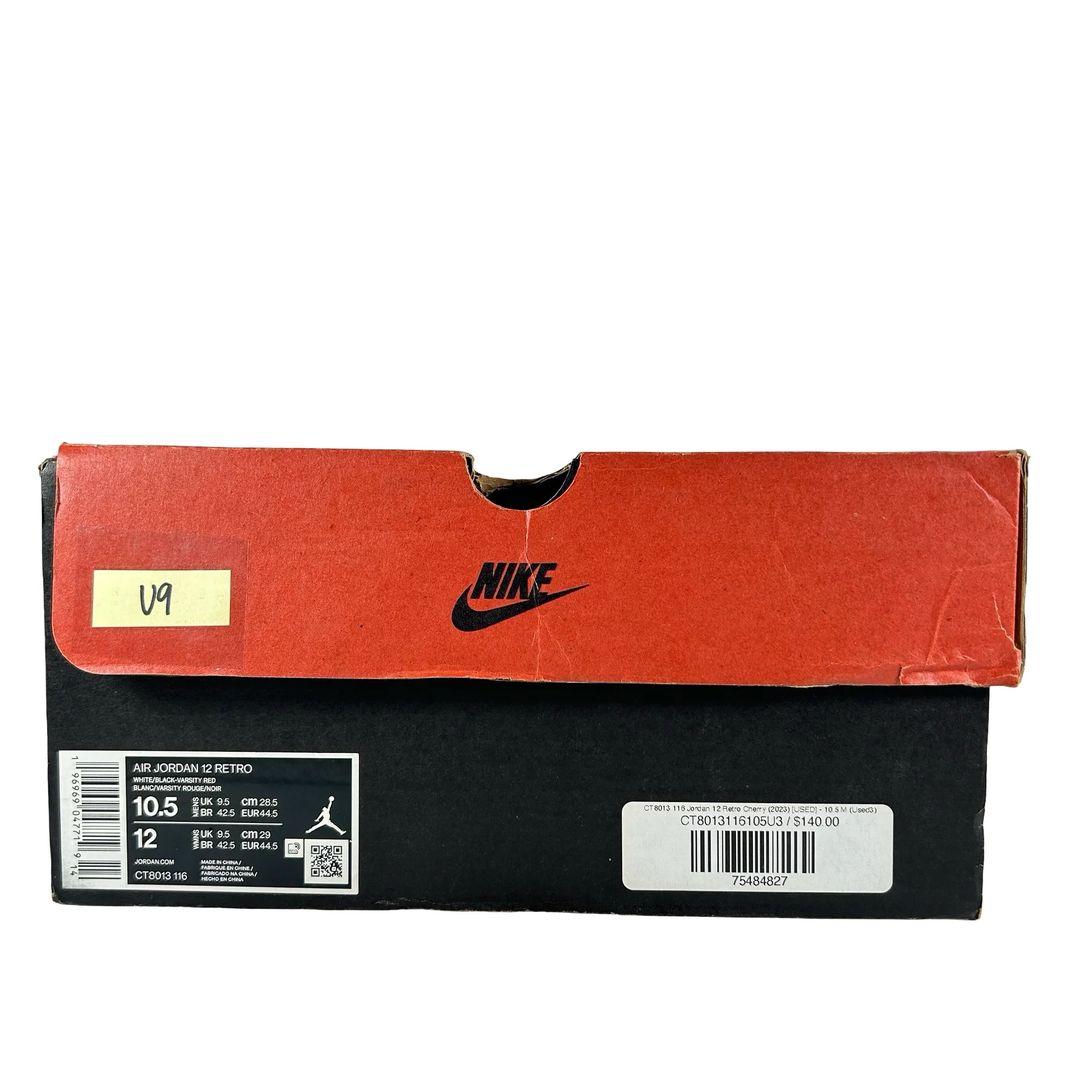 CT8013 116 Jordan 12 Retro Cherry (2023) [USED] - 10.5 M (Used9) - Image 7