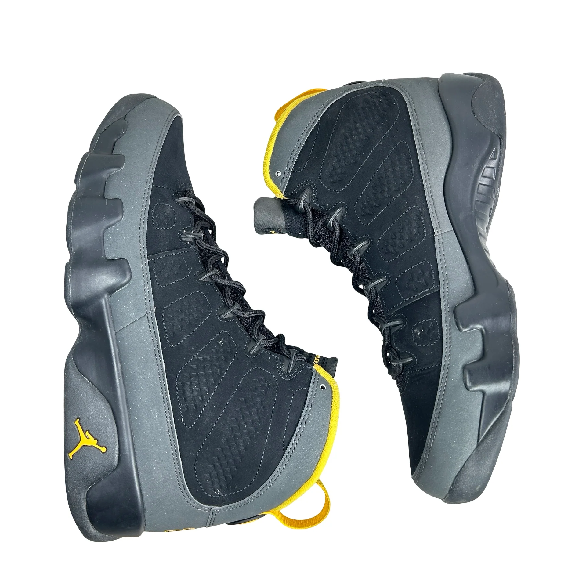 CT8019 070 Jordan 9 Retro Dark Charcoal University Gold [USED] - 10 M (Used4) - Image 4