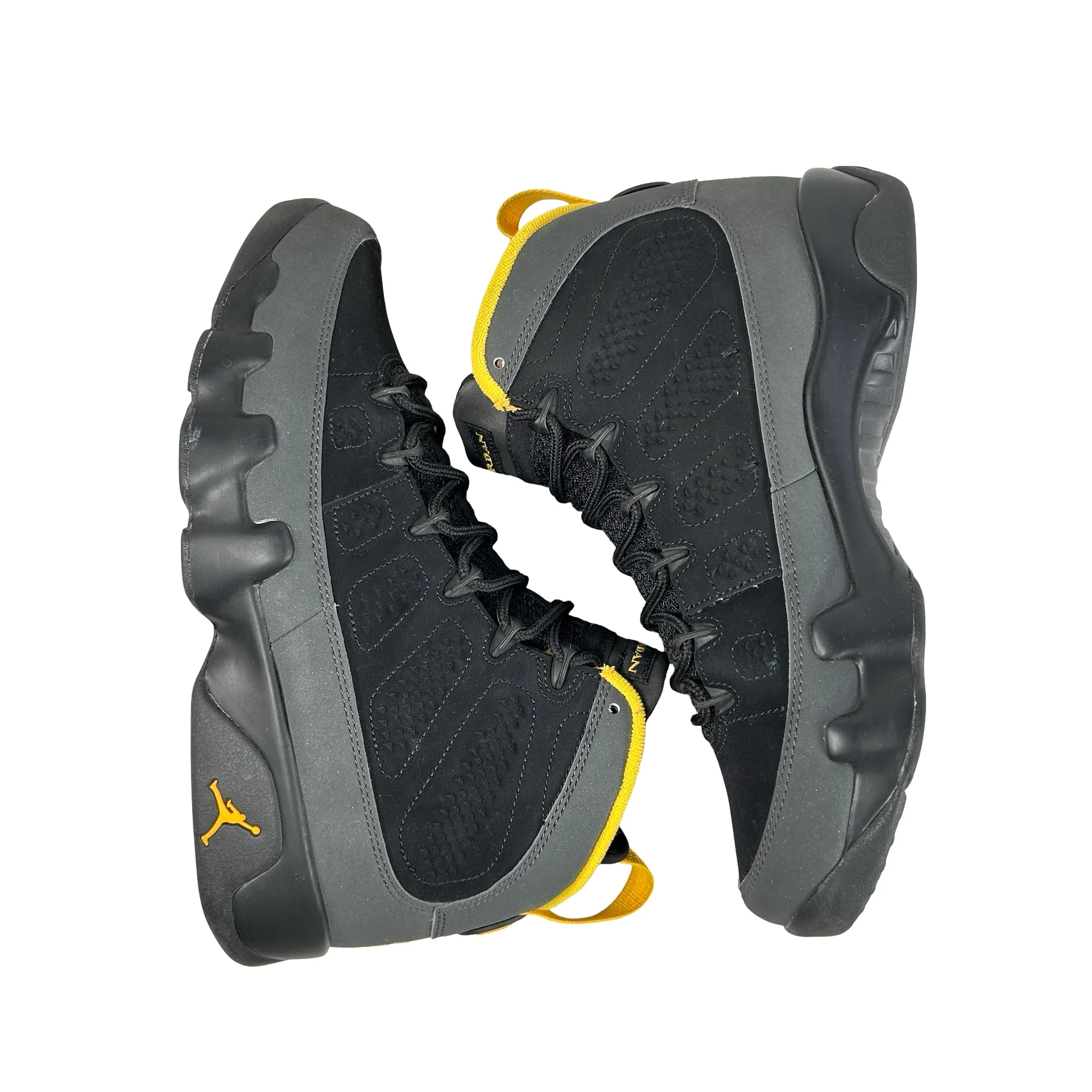 CT8019 070 Jordan 9 Retro Dark Charcoal University Gold [USED] - 8 M (Used) - Image 4