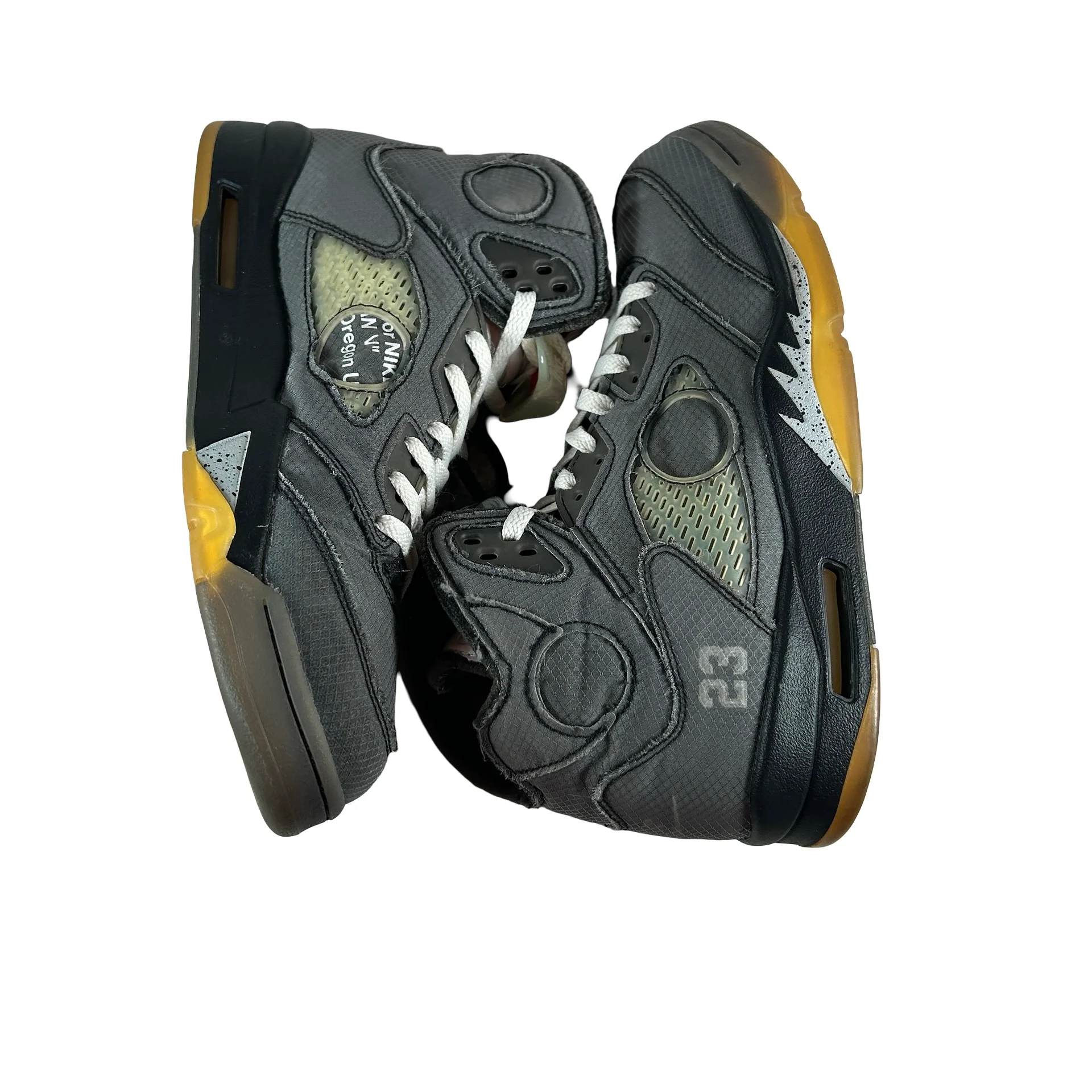CT8480 001 Jordan 5 Off-White Black [USED] - 10.5 M (Used4) - Image 5