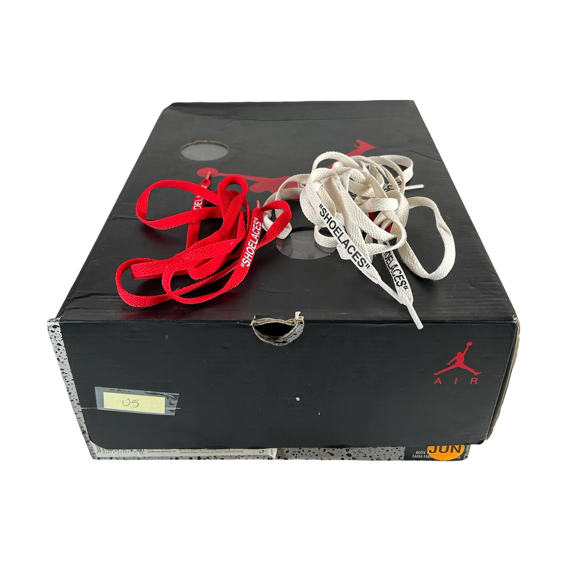 CT8480 001 Jordan 5 Off-White Black [USED] - 10.5 M (Used5) - Image 7