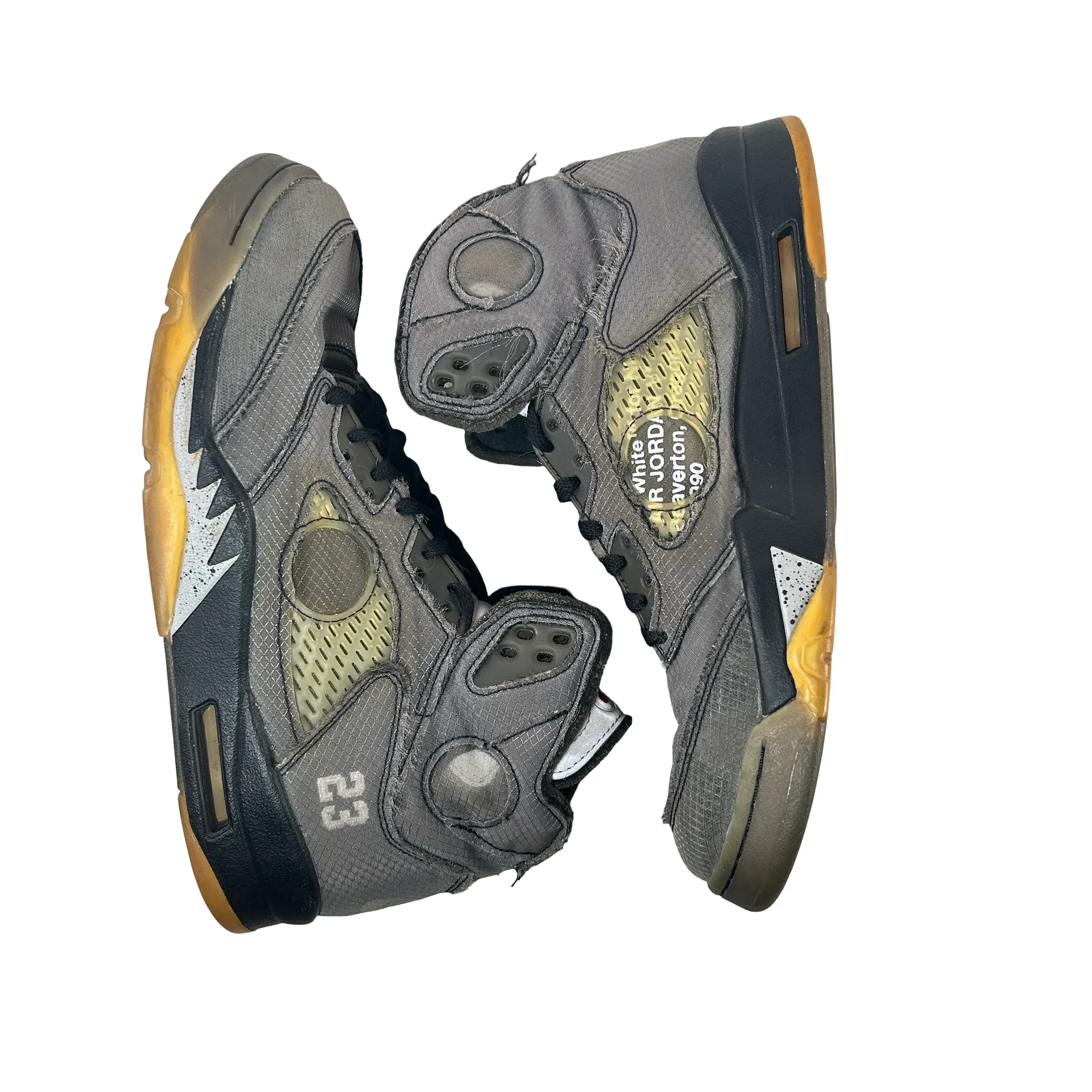 CT8480 001 Jordan 5 Off-White Black [USED] - 11 M (Used2) (No Box2) - Image 4